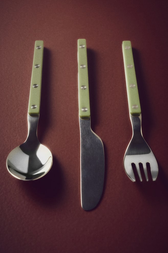 3-piece children’s cutlery set - Light green - 2