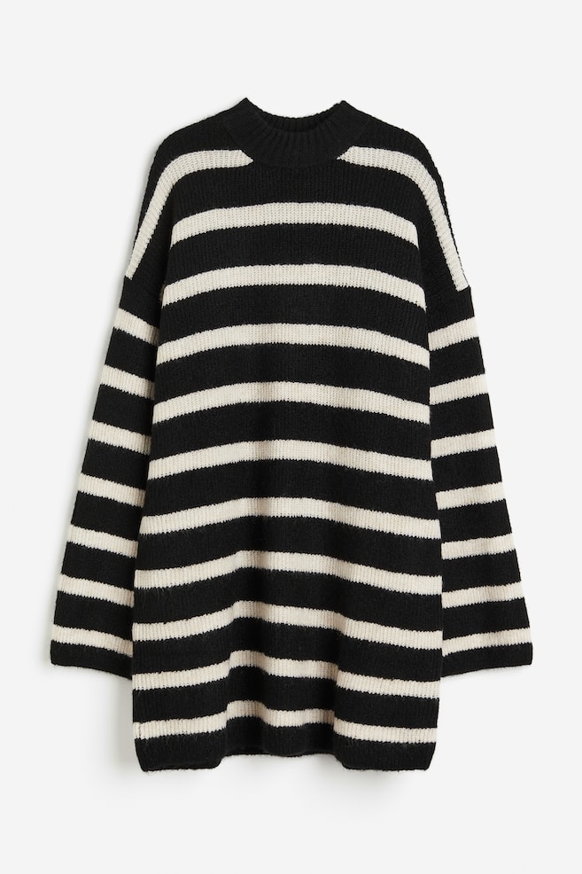 Knitted dress - Black/Striped/Black/Cream/Striped - 2