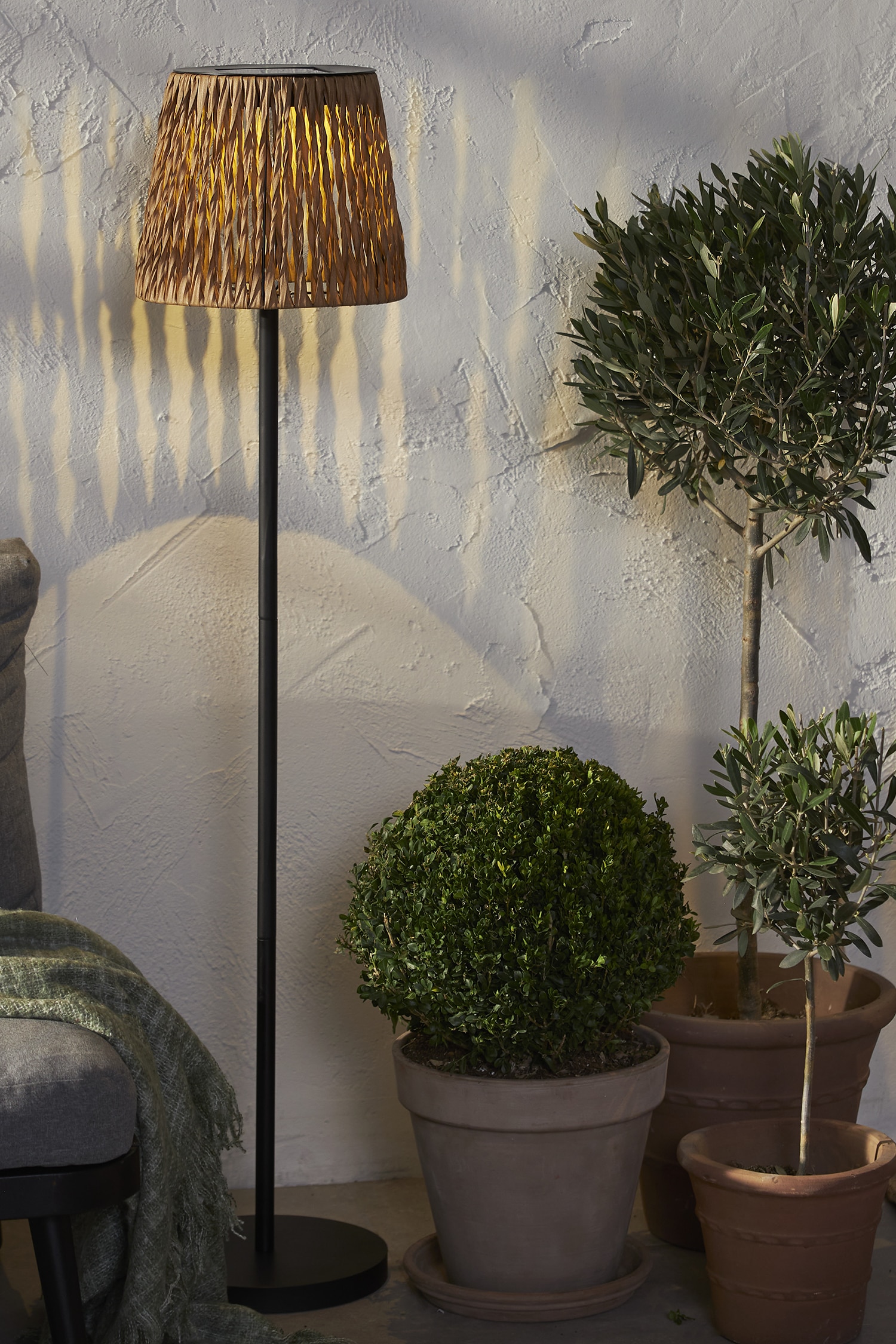 Lampe Sur Pied Solaire Cesta - Marron