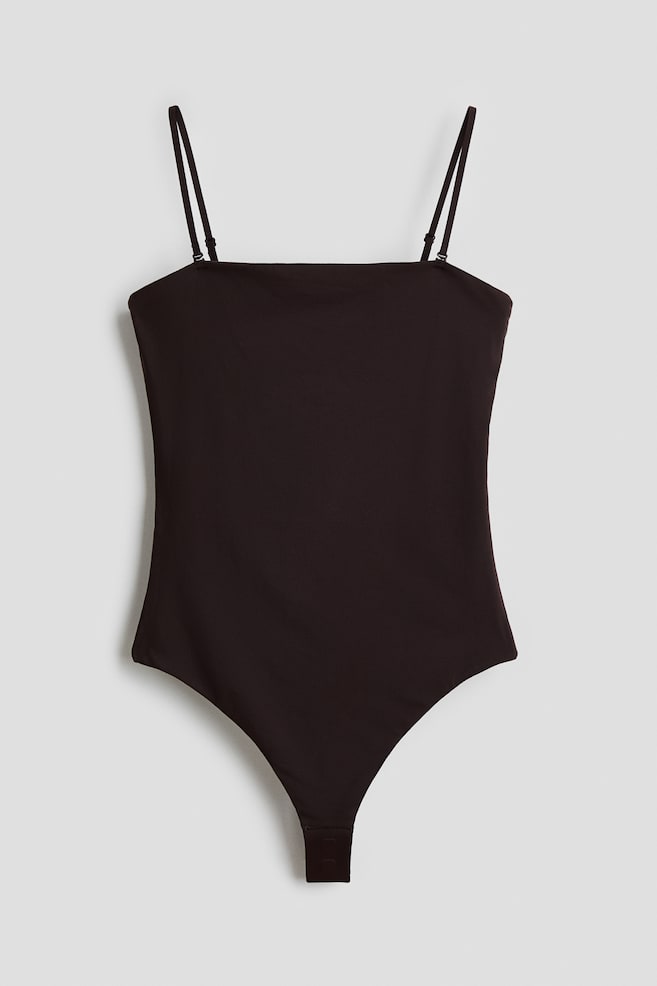 Sculpting Bandeau-Tangabody - Dunkelbraun/Schwarz/Hellbeige - 1