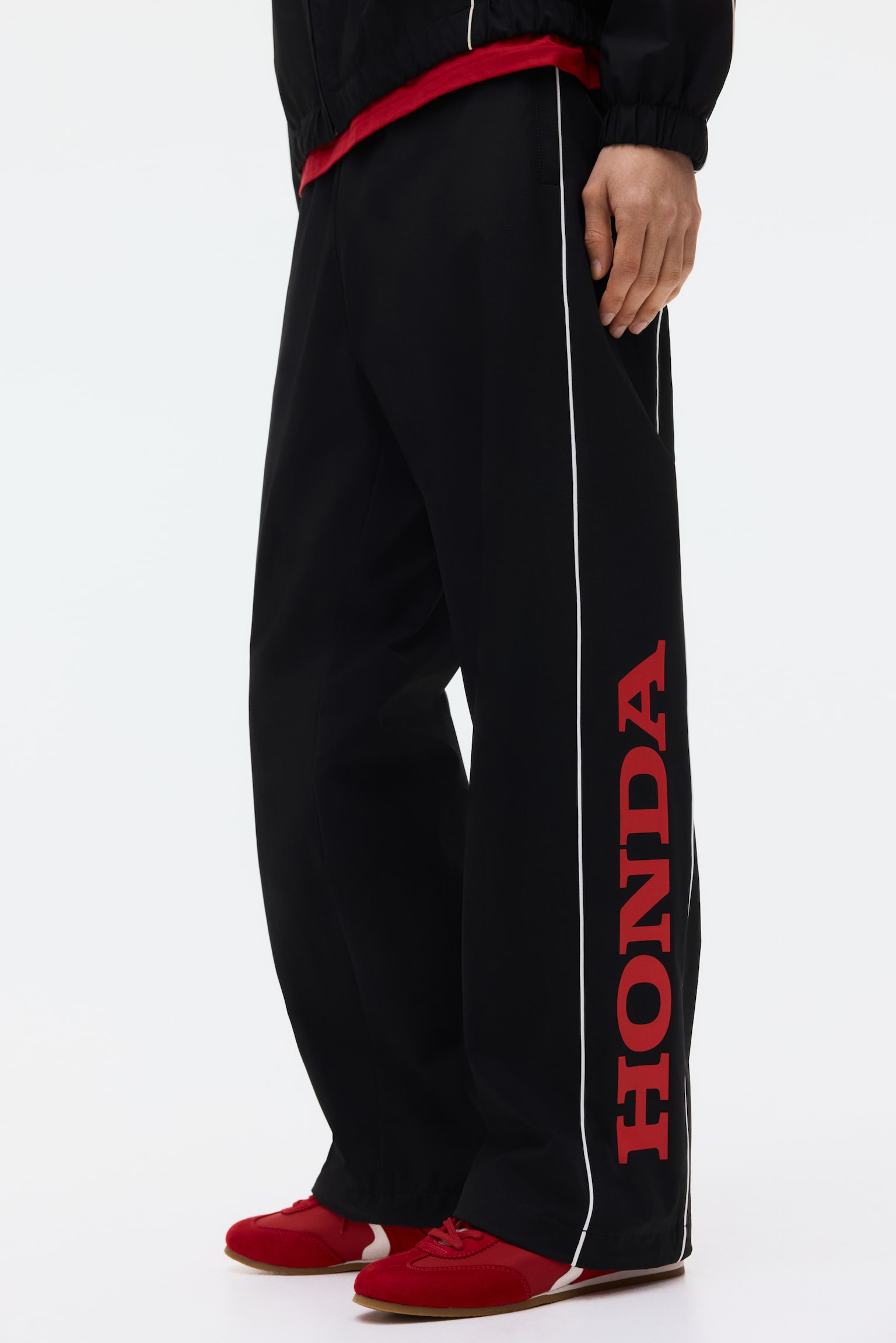 Relaxed Fit Printed track pants - Black/Honda - 6