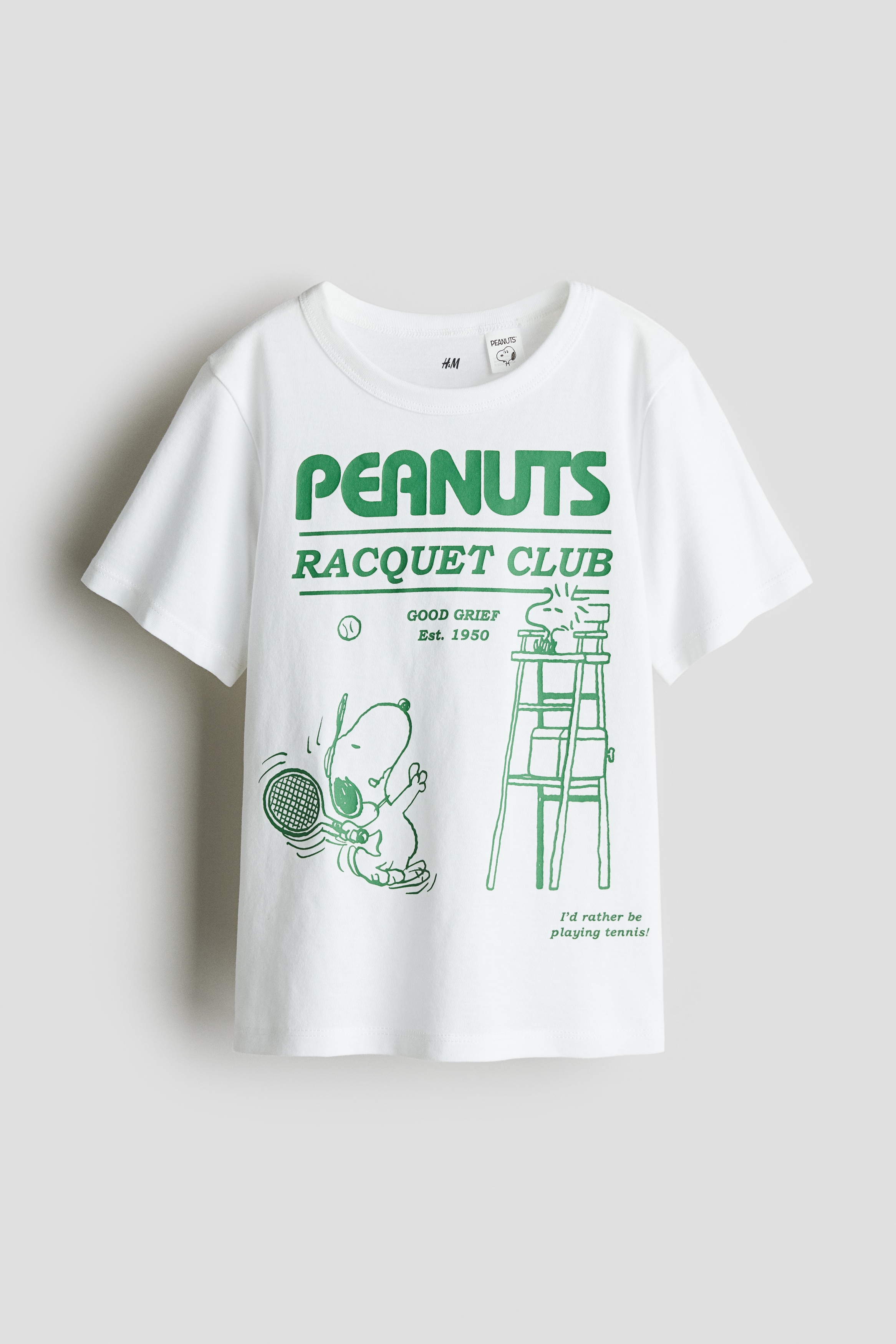 Katoenen T-shirt met print - Wit/Snoopy/Mosterdgeel/Marvel Comics/Lichtgrijs/Pokémon/Lichtblauw/Bluey/Lichtgroen/Jurassic World/Wit/Lilo & Stitch/Lichtgroen/SmileyWorld®/Dusty turkoois/Cars/Geel/draak/Wit/Mickey Mouse