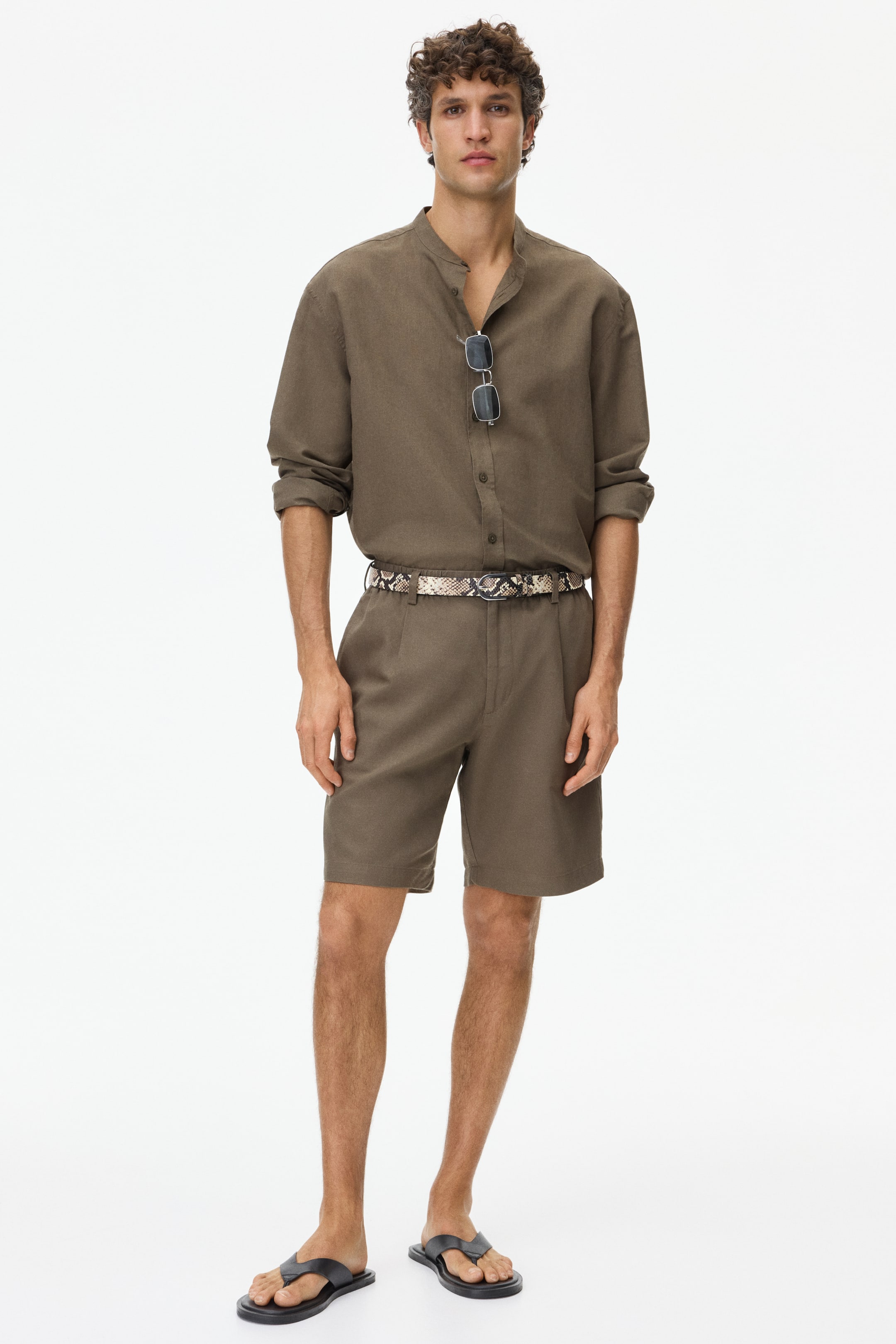 Relaxed-Fit Linen-Blend Shorts