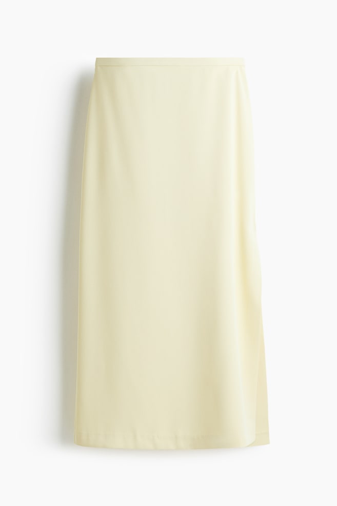 Side-Slit Skirt - Light yellow - 1