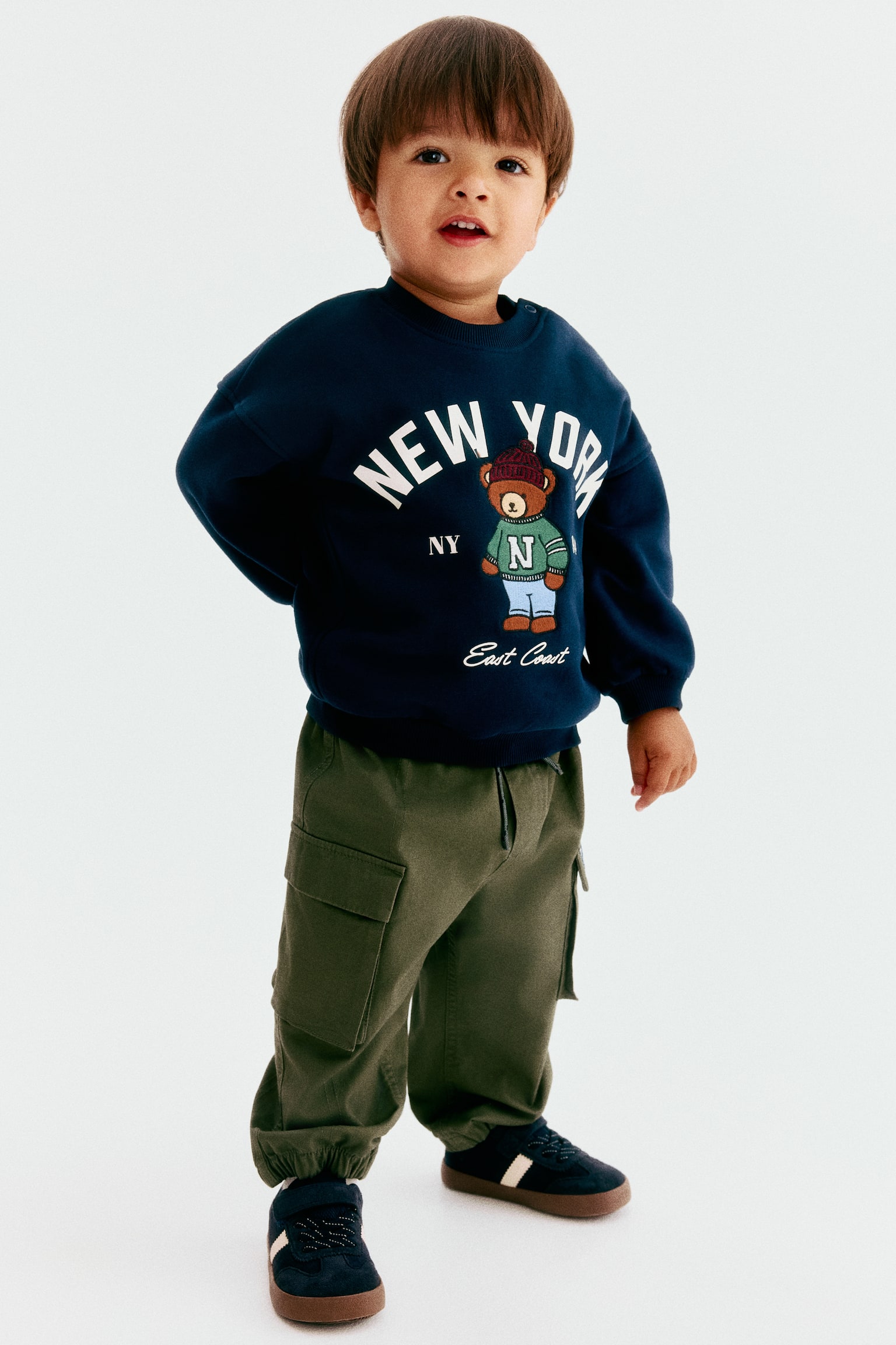 Mikina s motivem - Námořnická modř/New York/Světle šedá/League - 1