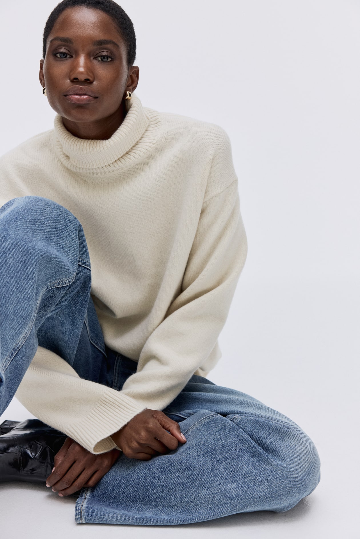 Loose-Fit Turtleneck Sweater - image 2