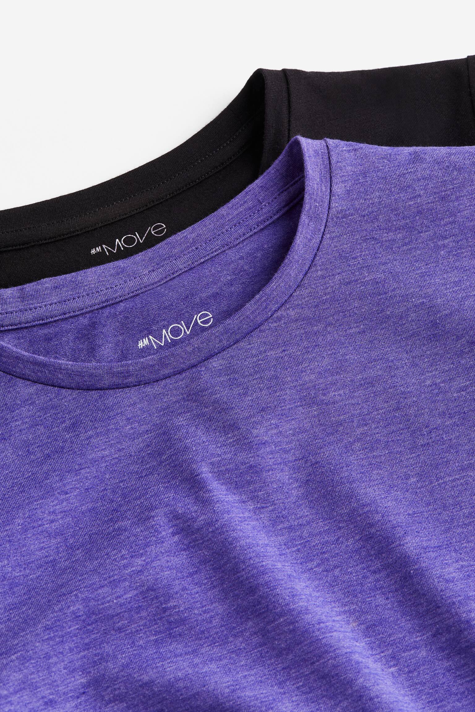 2-pack Activewear Tees In DryMove™ - Purple marle/Black/Light beige marle/Pink marle - 2