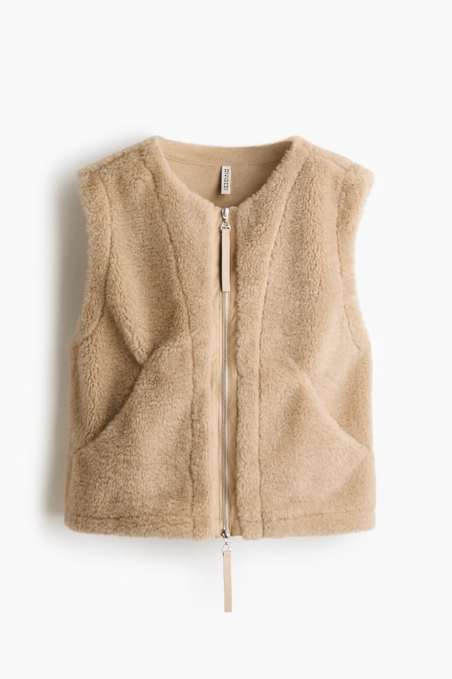 Teddy gilet - Beige - 1
