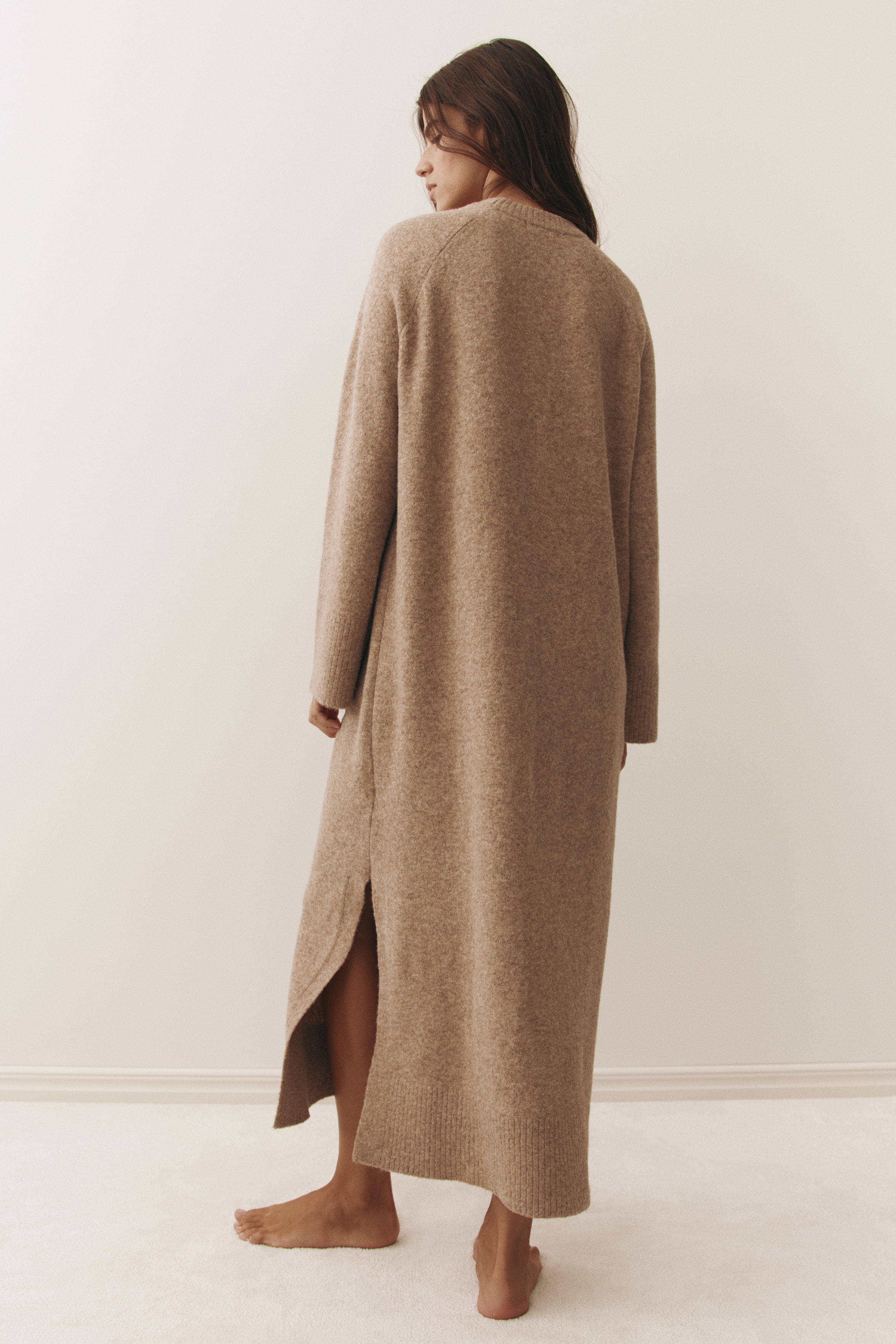 Women's Dark brown Knit Maxi Dress | H&M US