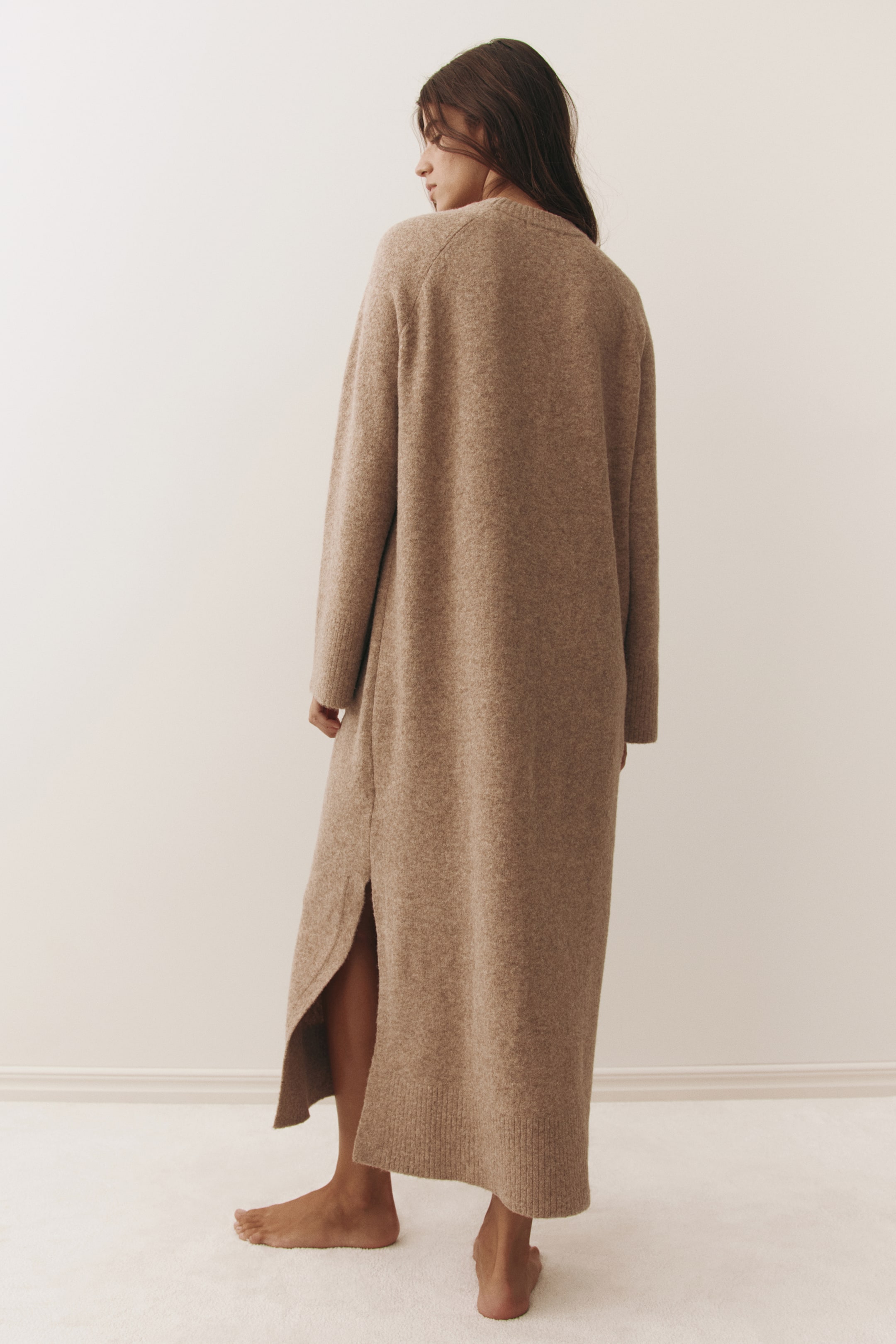 Agrandir l'image: Robe maxi en maille - Beige ancien - FEMME | H&M FR 5