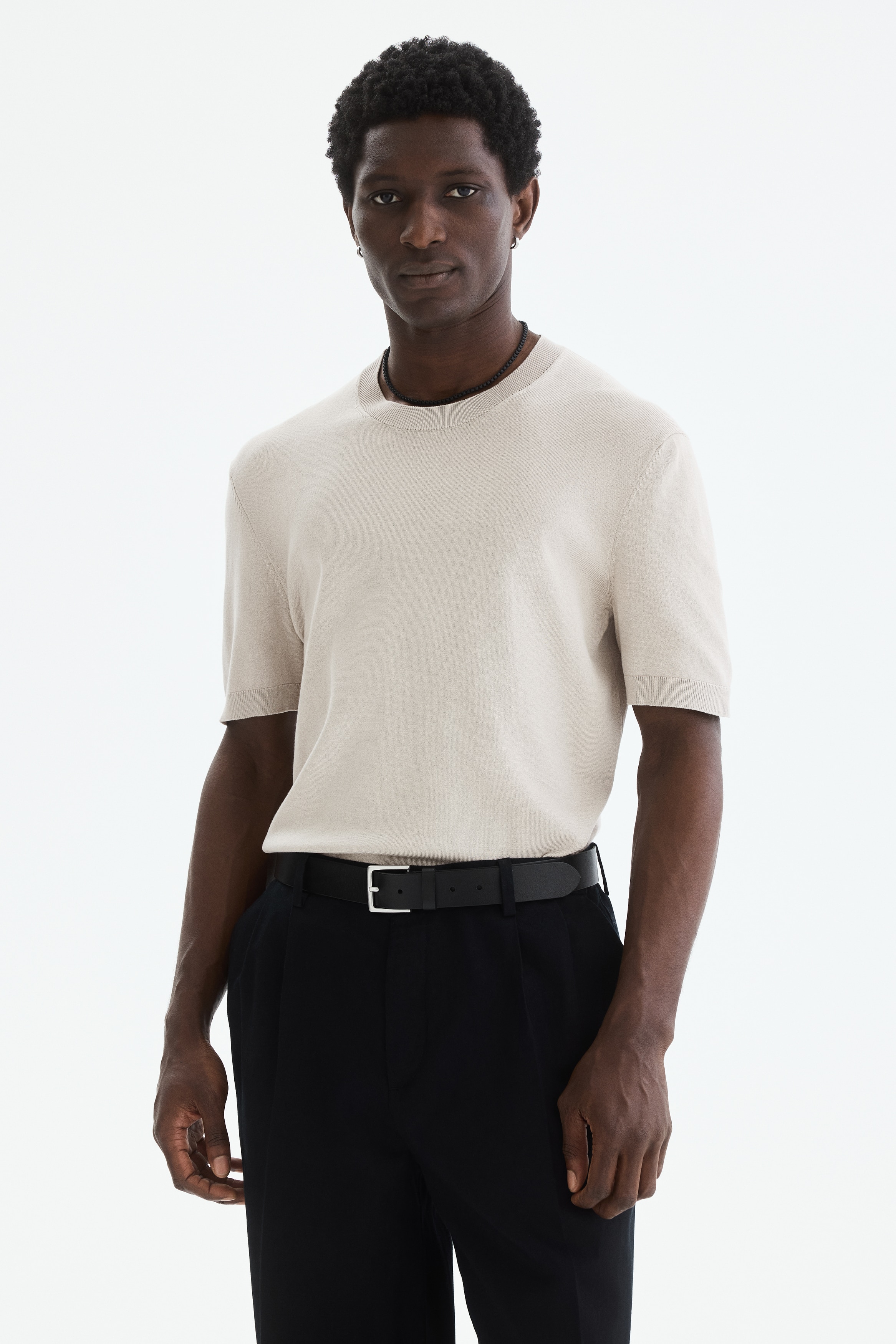 Slim-Fit Knit T-Shirt