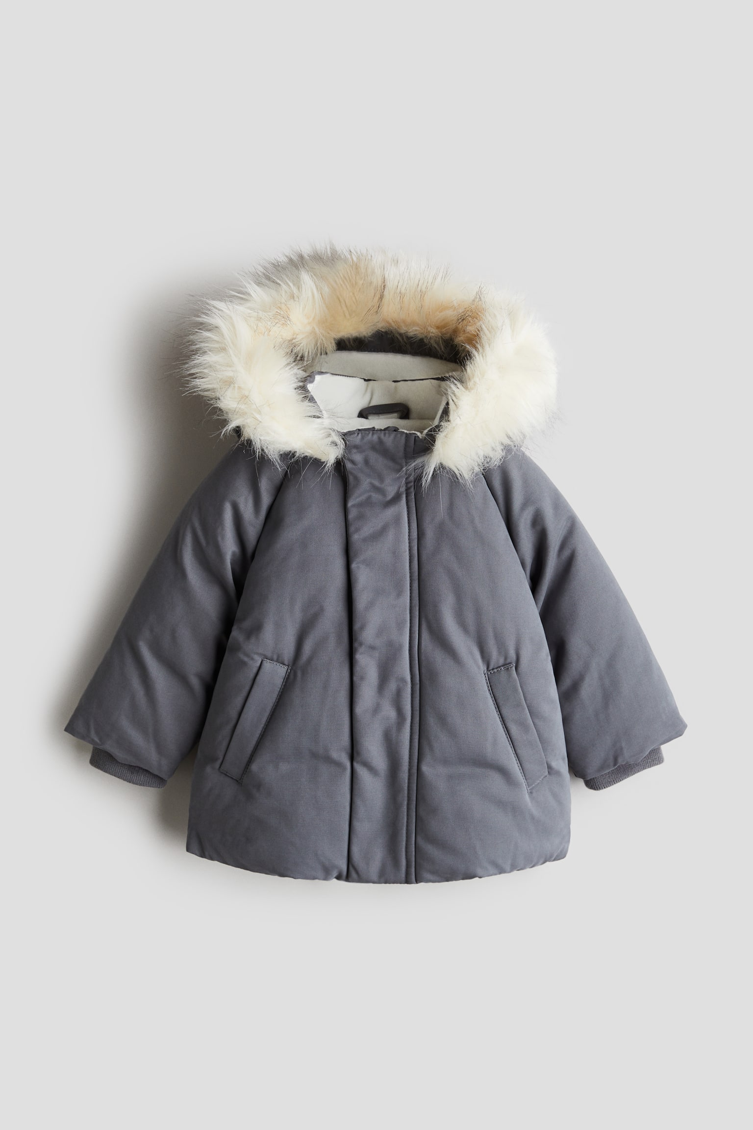 Padded parka - Grey/Khaki green/Light pink - 1