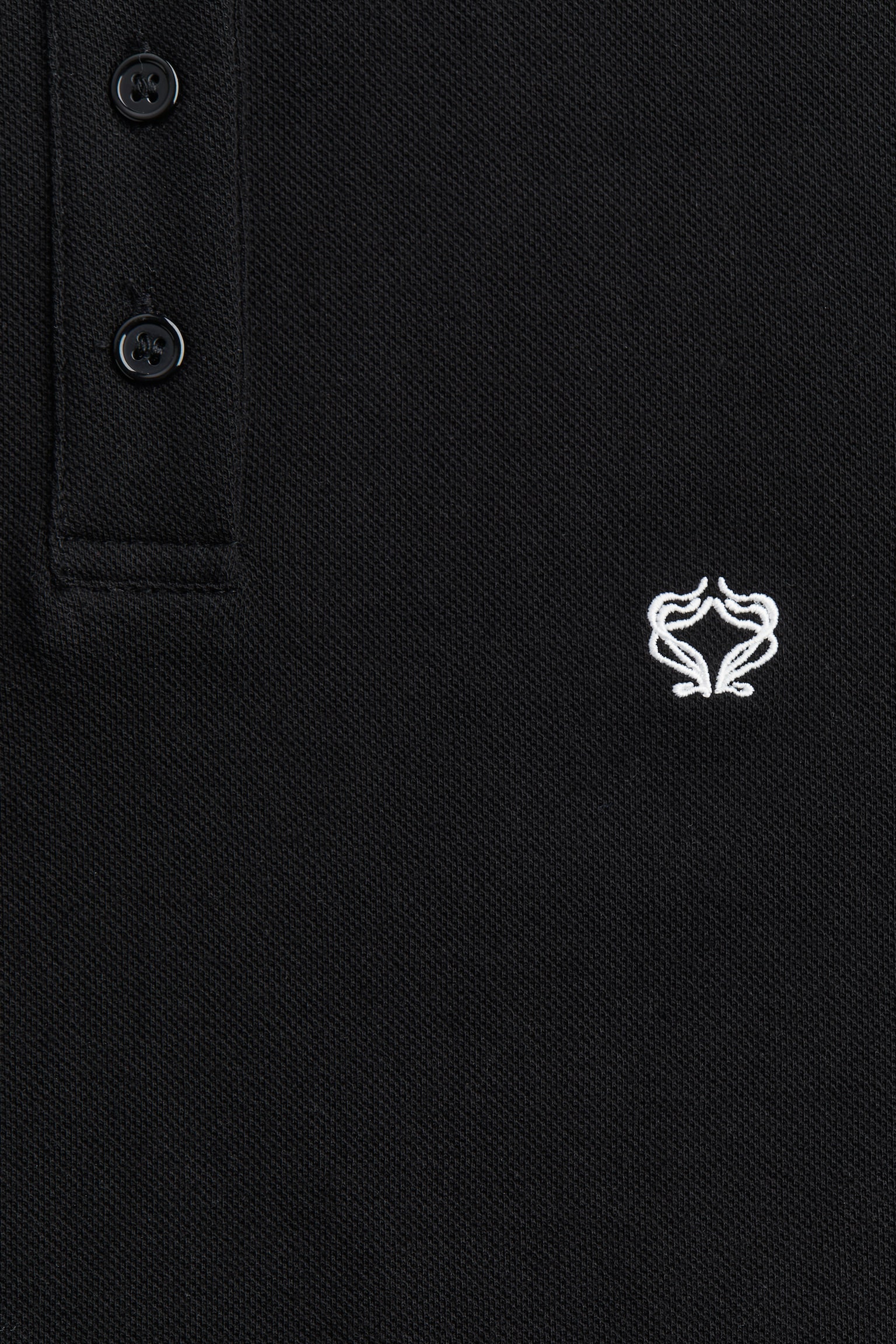 Short Piqué Polo Shirt - Black/Cream - 4