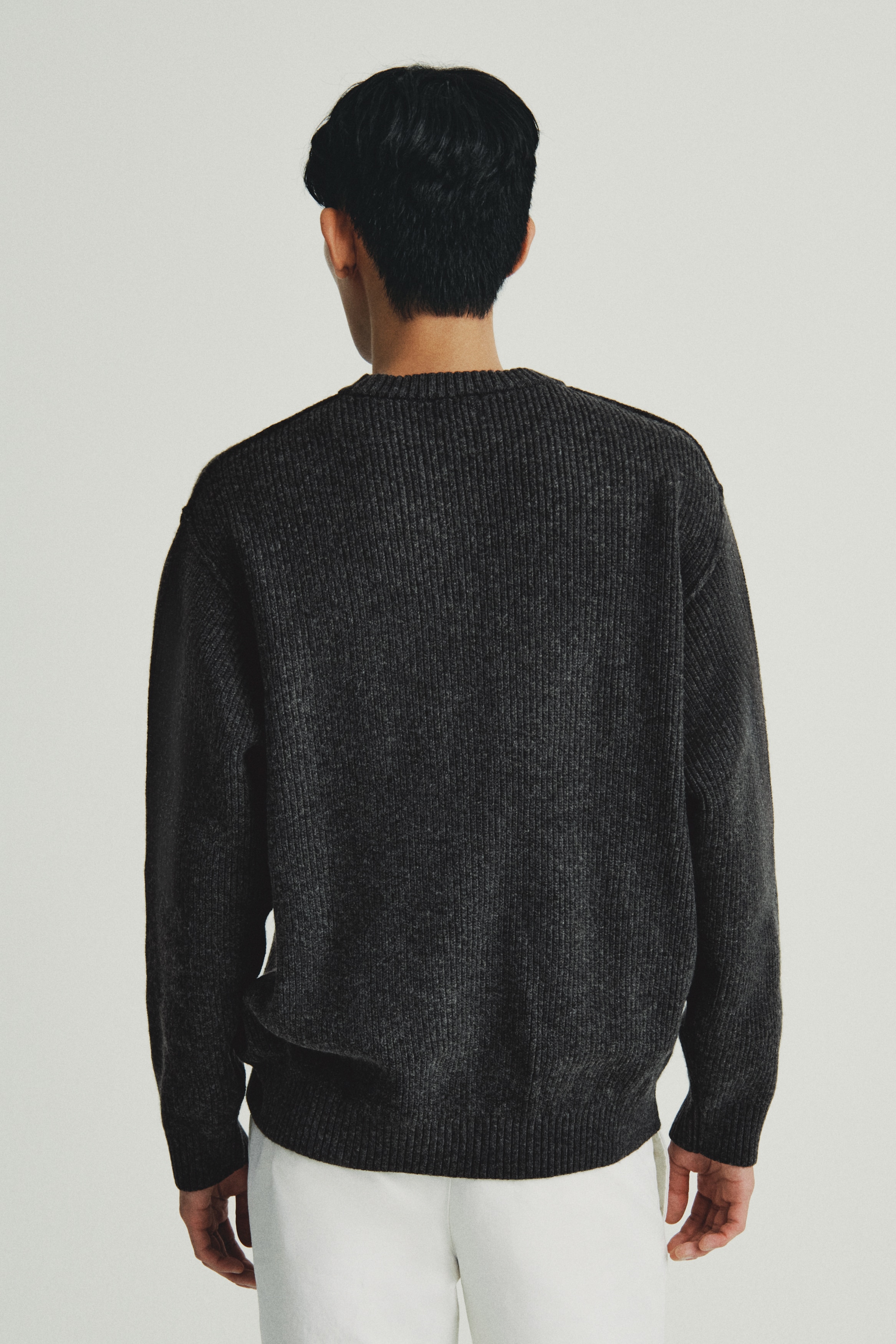 ルーズフィット リブニットセーター - ブラック - Men | H&M JP