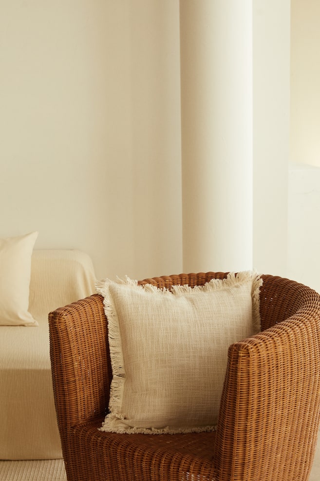 Slub weave cushion cover - Light beige/Sage green/Orange/Bright blue/Turquoise - 2
