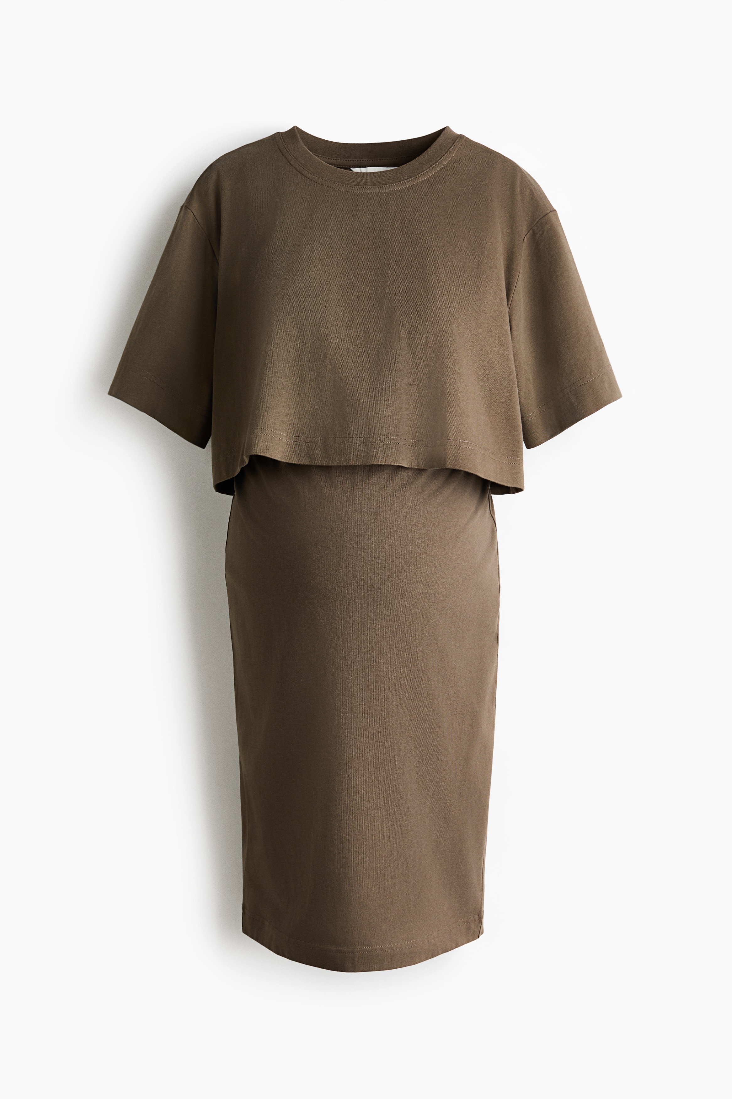 MAMA 2-delige set - Top en rok - Donkertaupe/Zwart