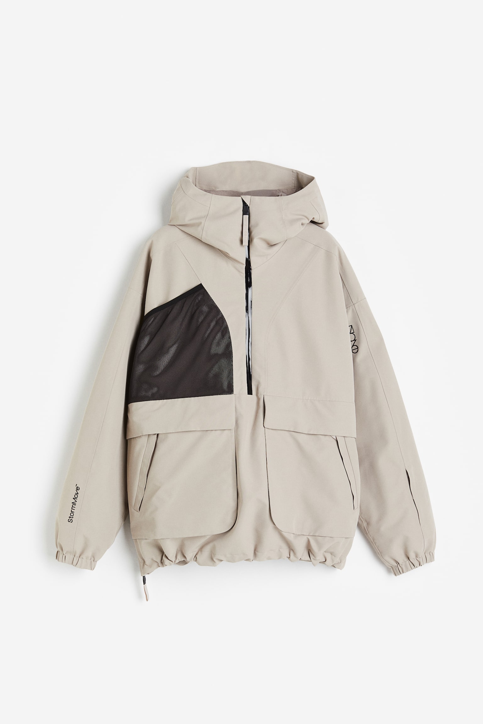 Padded ski popover jacket in StormMove™ - Light beige/Black - 1