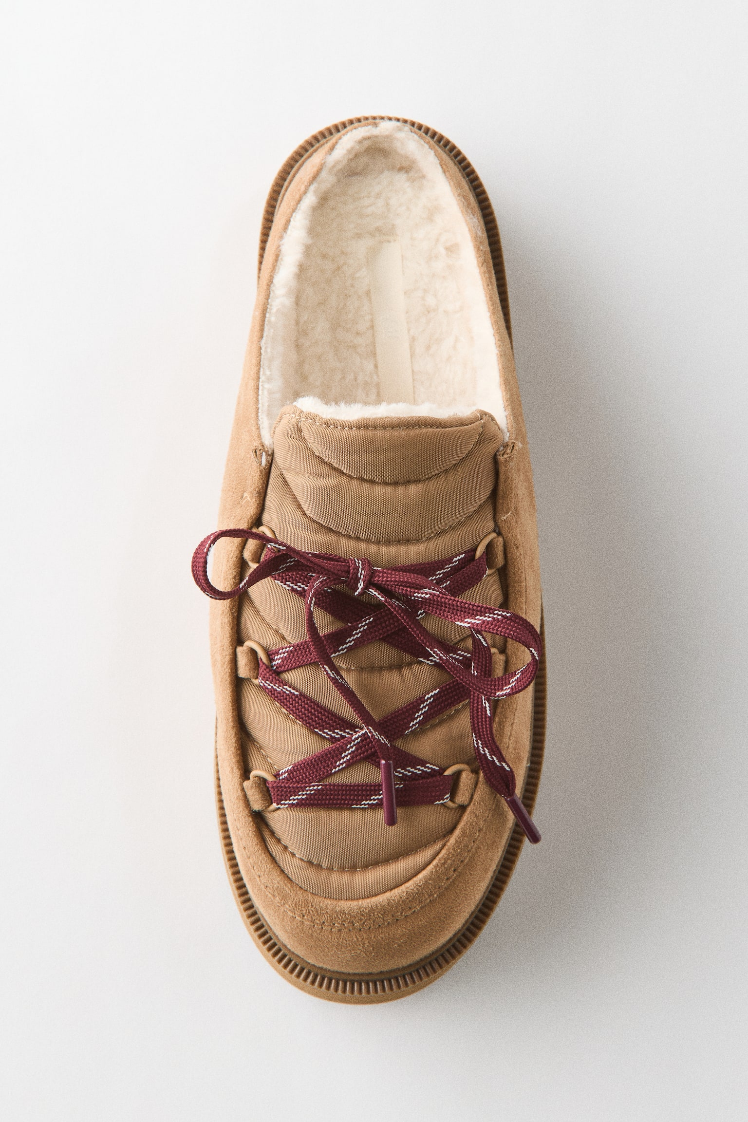 Женские сабо H&M Warm-Lined Lace-Up, цвет: Бежевый — фото 2