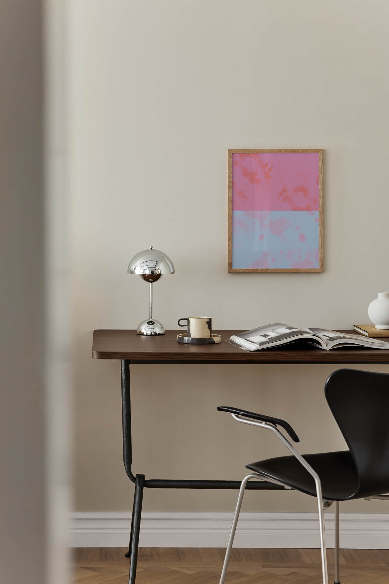 Pink And Haze Poster - Cor De Rosa