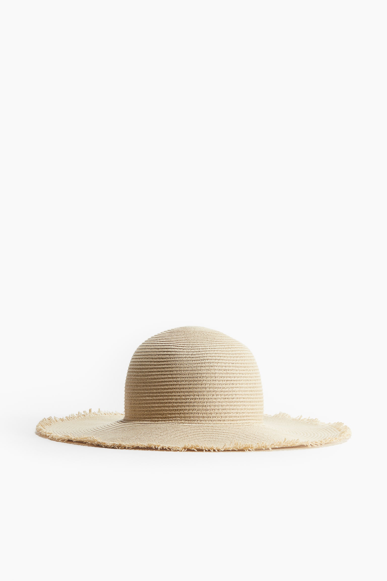 Frayed-edge straw hat - Light beige - 3