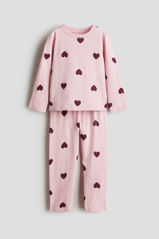 Pigiama in cotone con stampa - Light dusty pink/Hearts/Turchese chiaro/unicorni/Rosa cipria/gatti/Crema/orsetti - 1