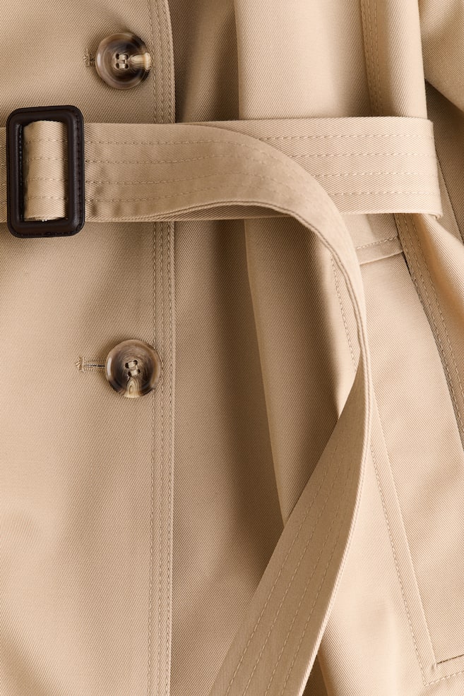 Funnel-collar trench coat - Beige - 4