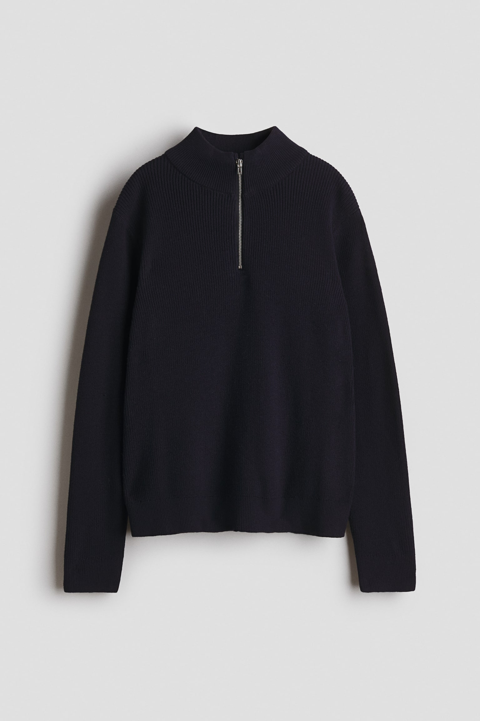 Yarım Fermuarlı Kazak - Lacivert - 1