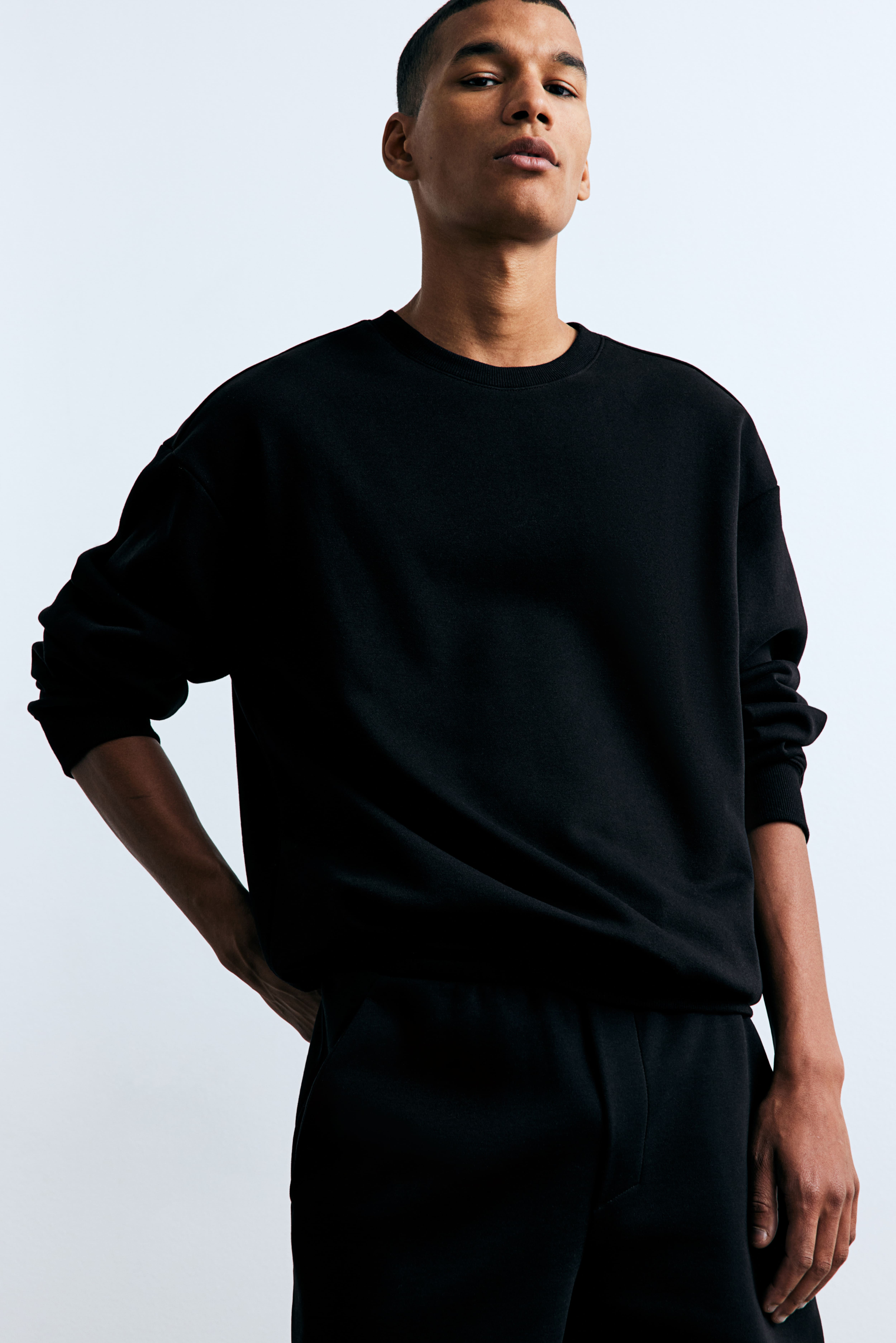 Loose Fit Sweatshirt Black Men H M CA