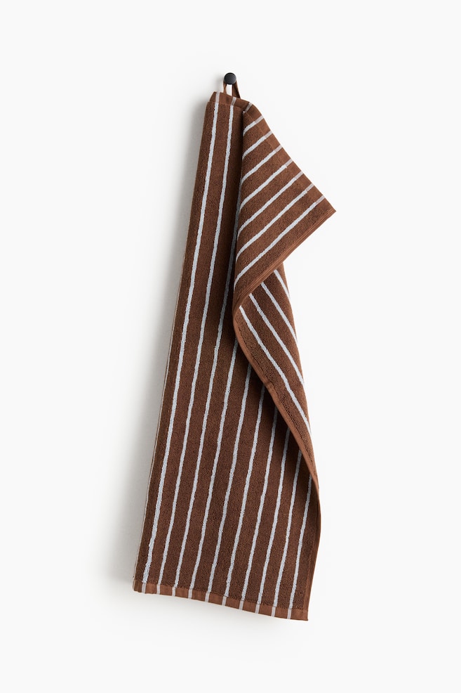 Striped hand towel - Brown/Striped/Light pink/Burgundy striped/Brown/Black striped/Light blue/Dark red striped/Light mole/Striped/Light grey/Blue striped/White/Brown striped/Light beige/White/White/Dark beige striped/Light blue/Beige striped - 1