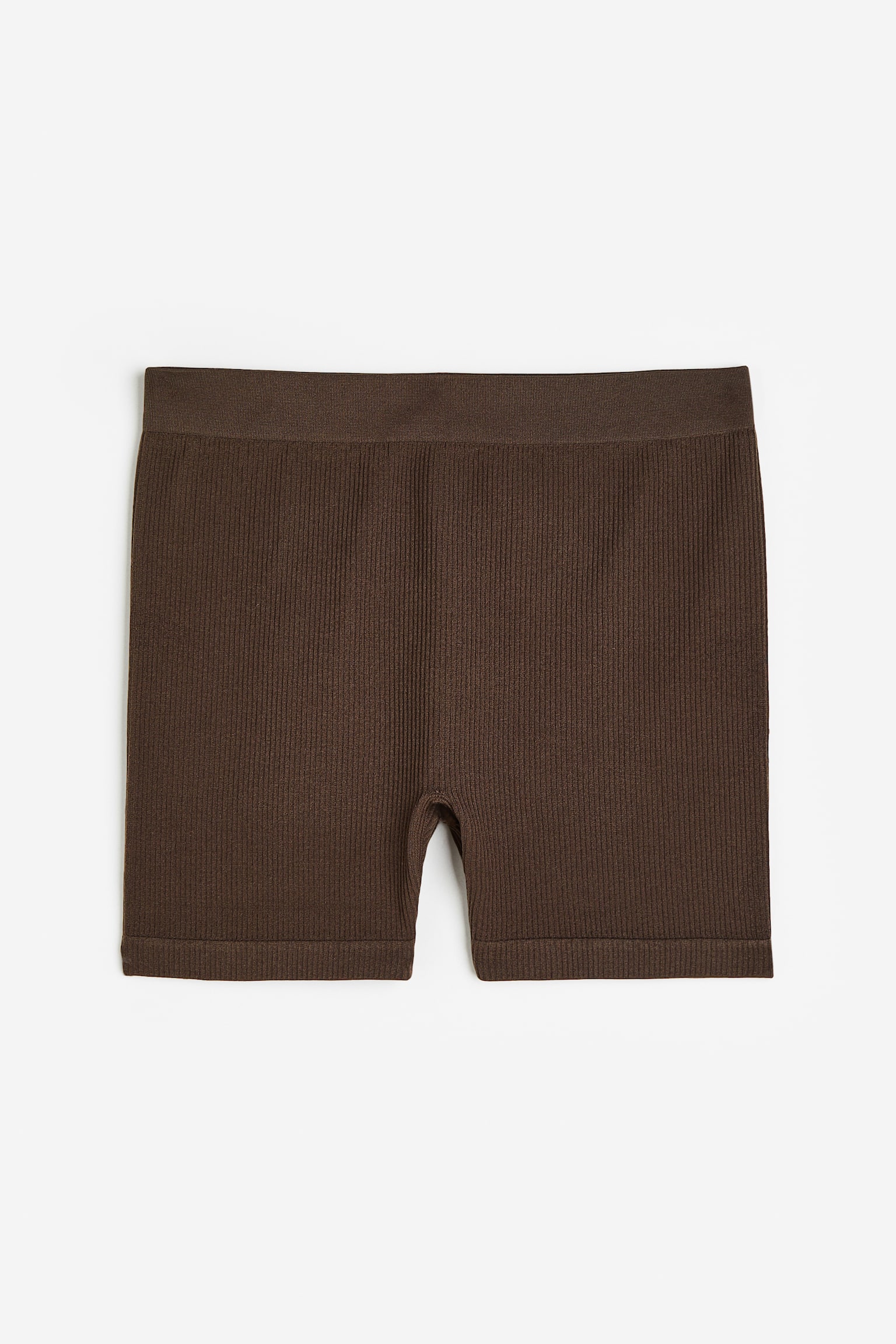 Seamless Rib Bike Shorts - Dark brown/Green - 1