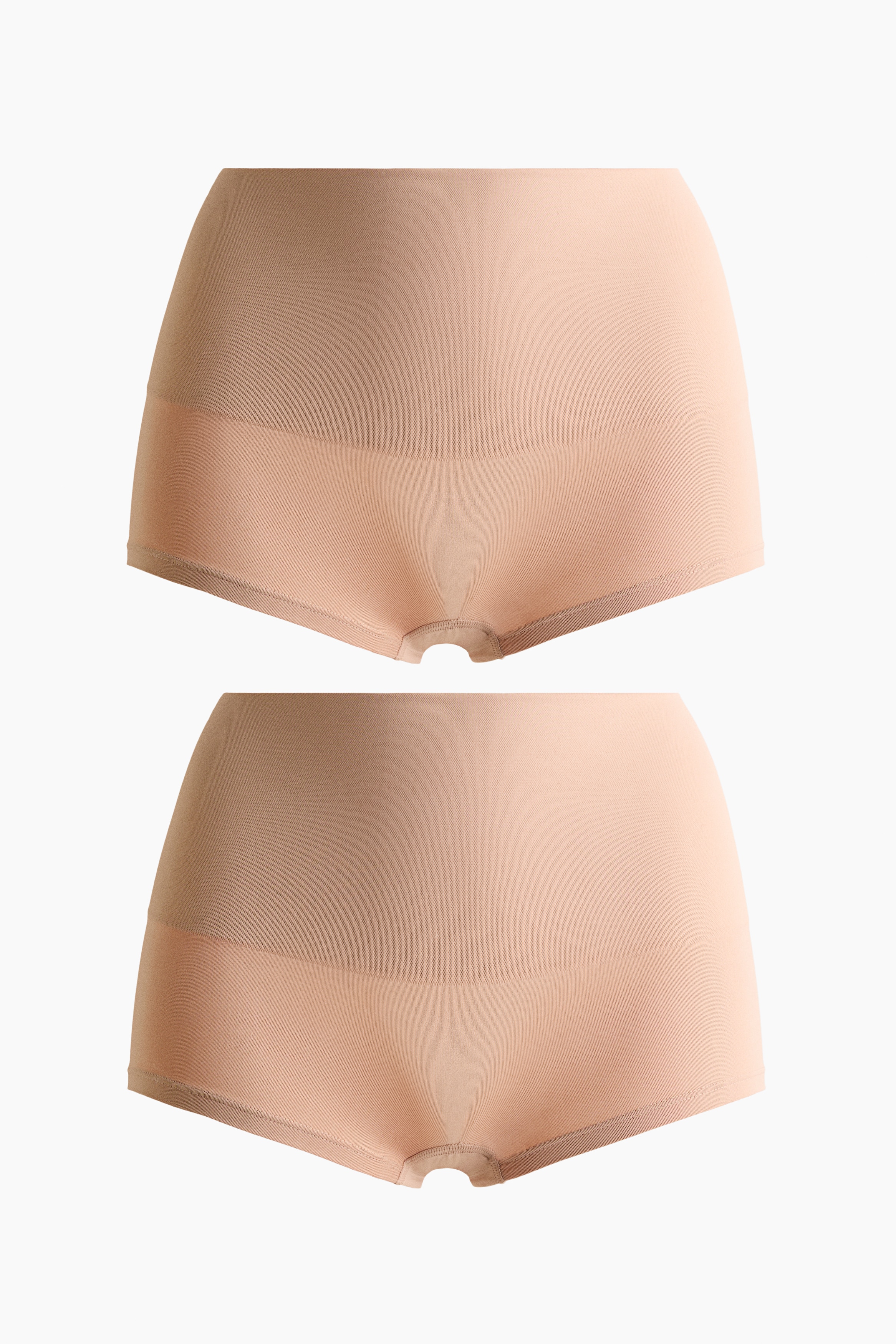 2-pack Medium Shape Shortie briefs - Beige/Marrón oscuro