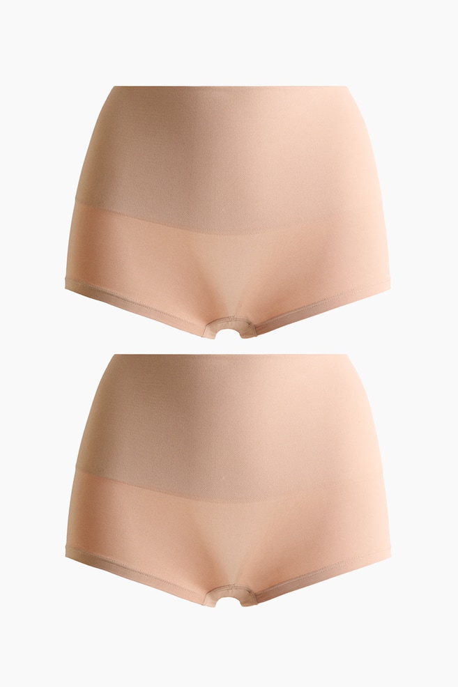 2-Pack Medium Shape Shortie Briefs - Beige - 1