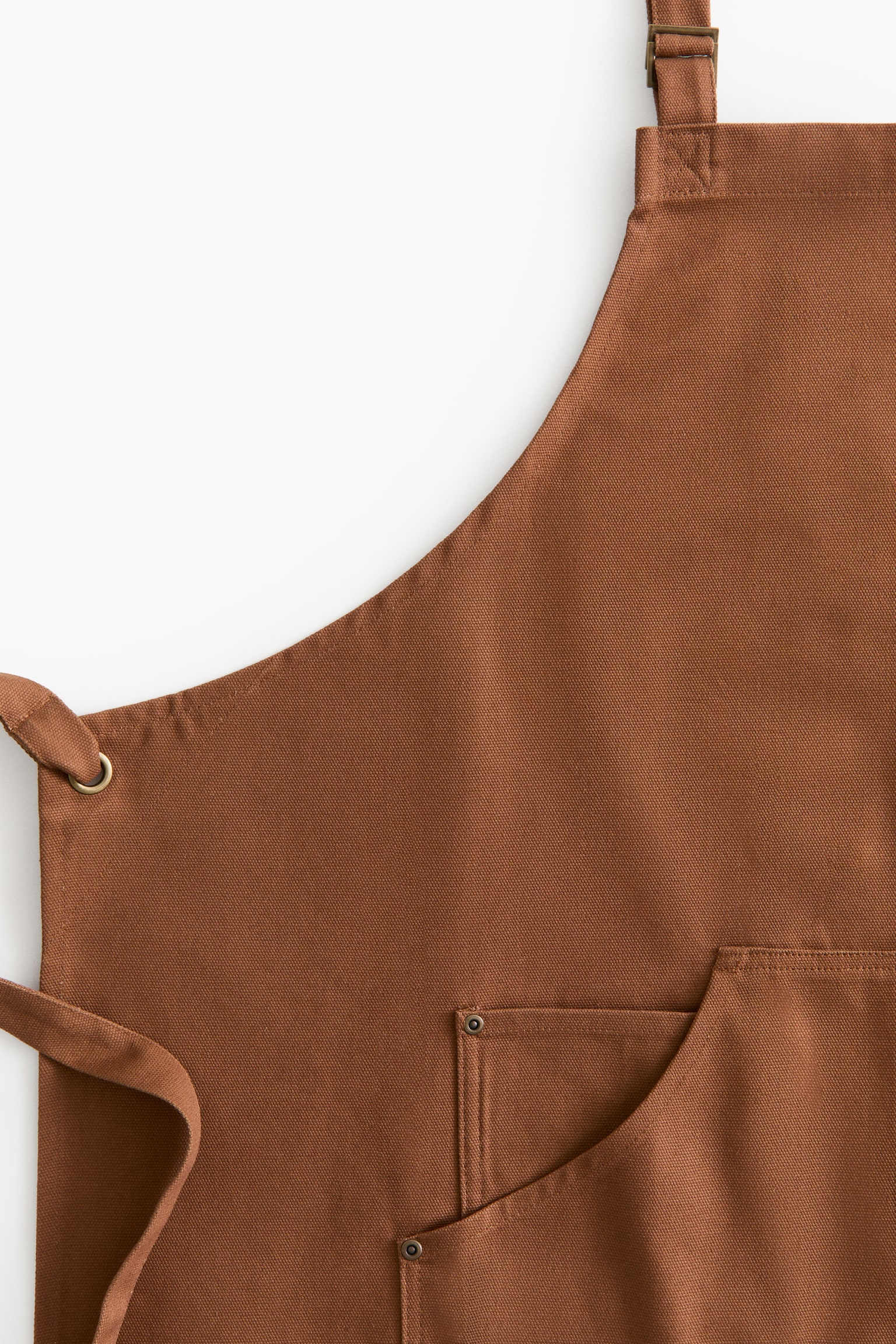 Фартух із бавовняного полотна - Темно-бежевий - 4