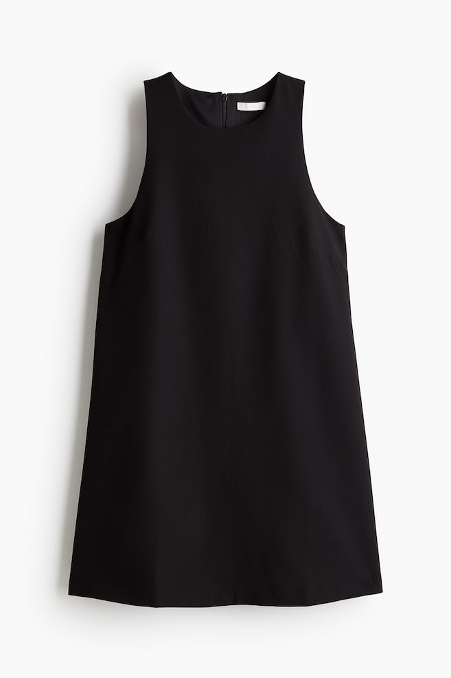 A-line mini dress - Black/Beige/Leopard print - 2