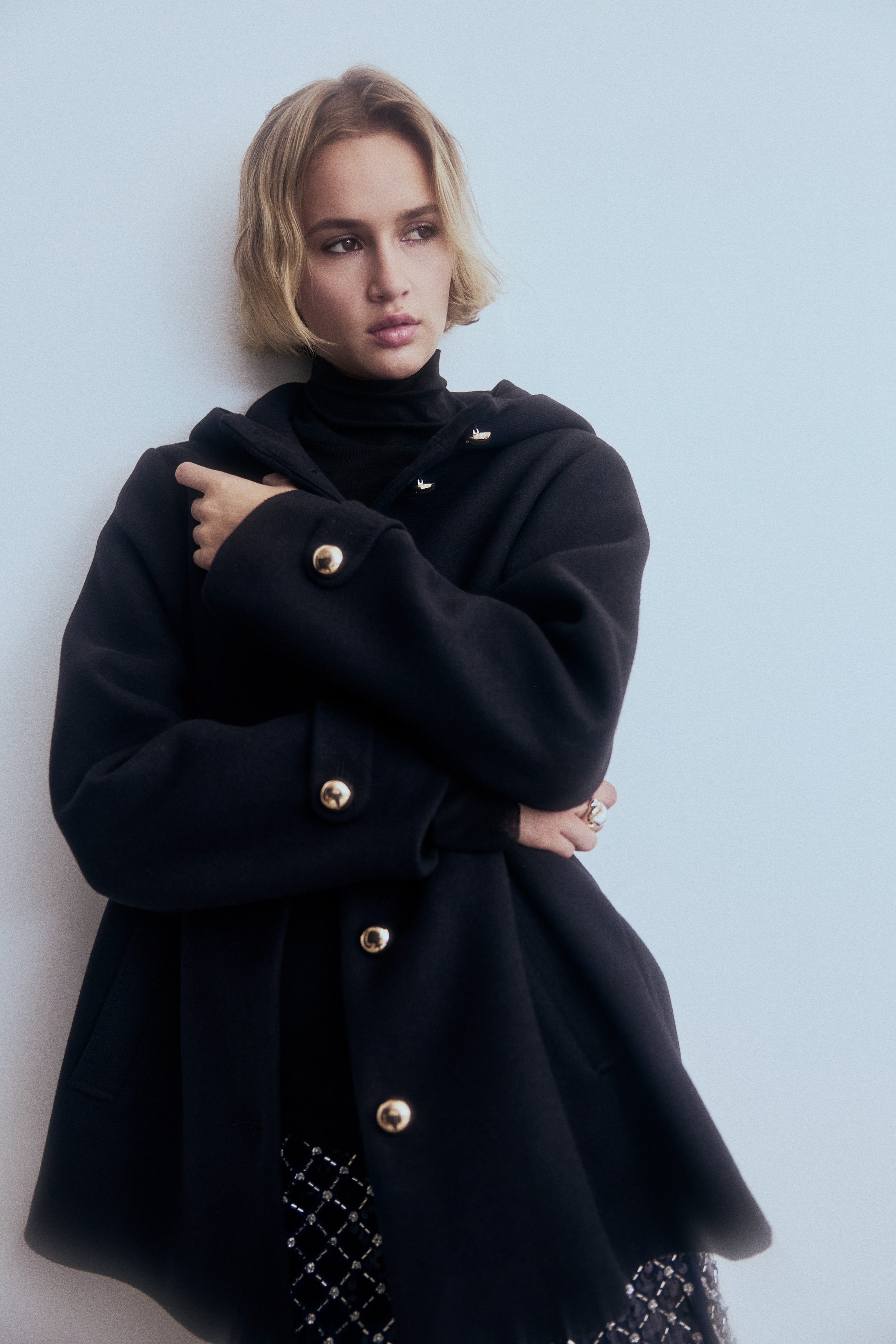 H & M - フーデッドコート - ブルー H & M - フーデッドコート - ブルー