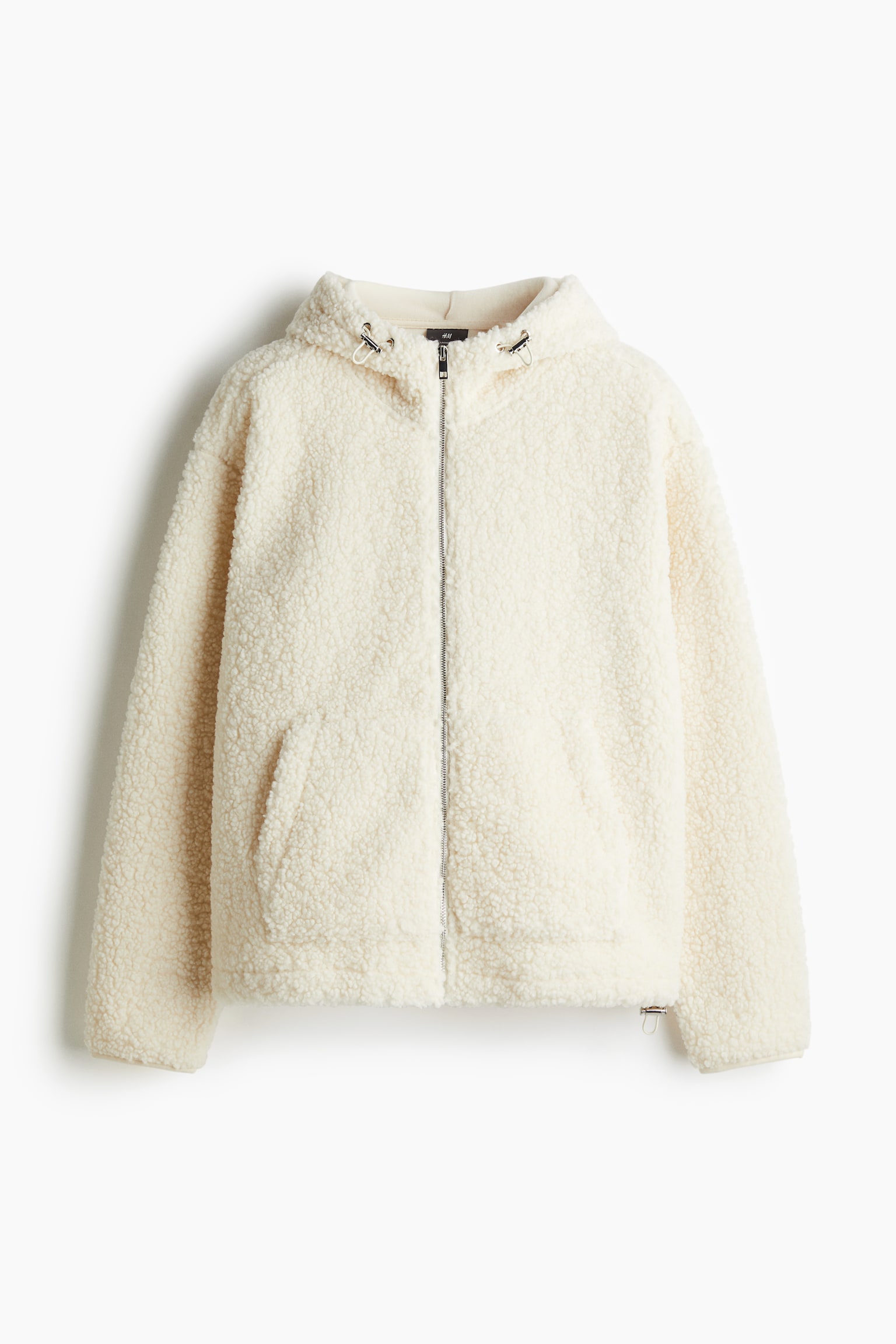 Loose Fit Teddy zip-through hoodie - Cream/SOHO - 2