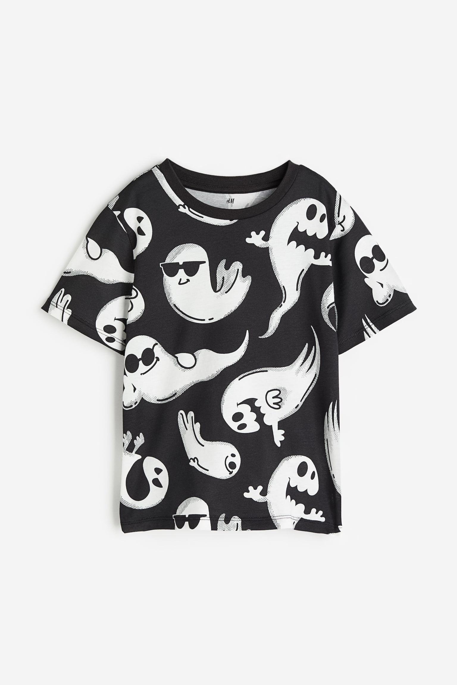 Print Tee - Black/Ghosts/Light brown/Roaming/Grey/73/Navy blue/Sports Club/Blue/Soho/Green/White stripe/White/Exploring Our Galaxy/Dark blue/Saturnus/Light blue/Pattern/Light yellow/Create joy/Dusty yellow/Lions/Dark green/Dinosaur/Light yellow/Stripe - 1