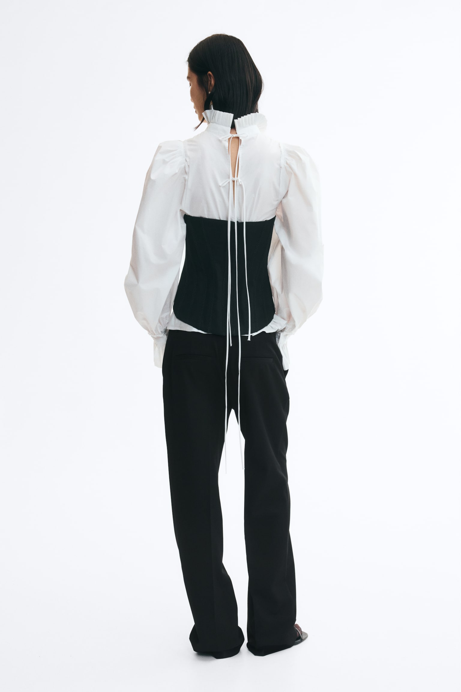 Женские брюки H&M Twill Dress Pants, цвет: Чёрный — фото 4