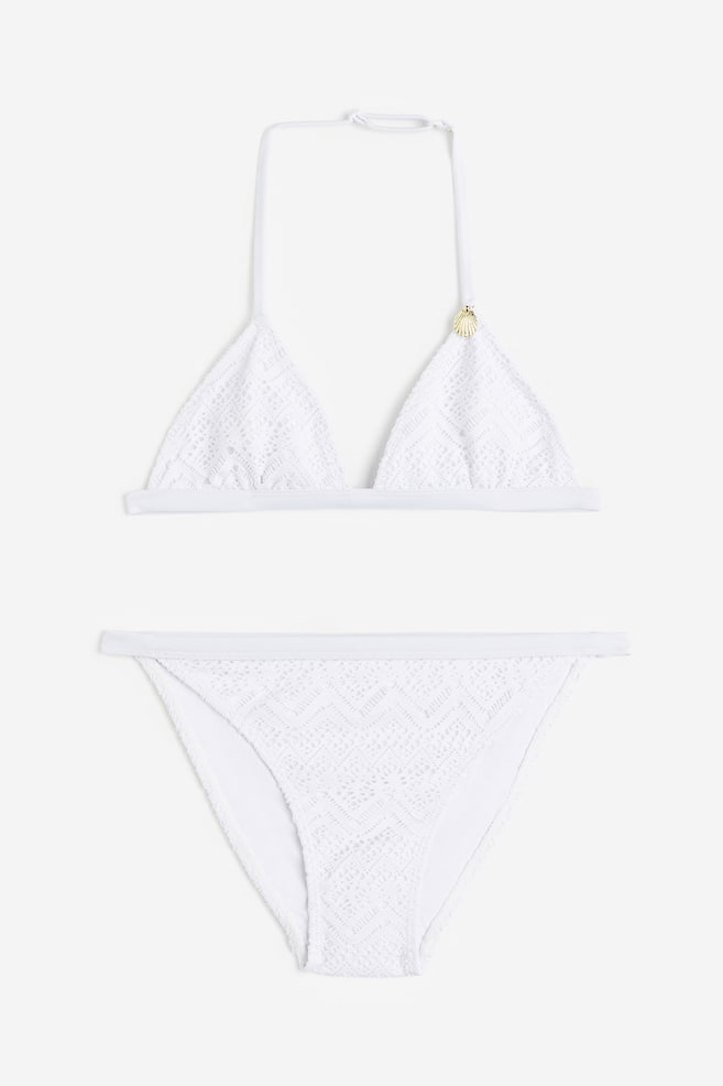 Bikini - Hvid/Lysegrøn/Blomstret/Turkis - 1
