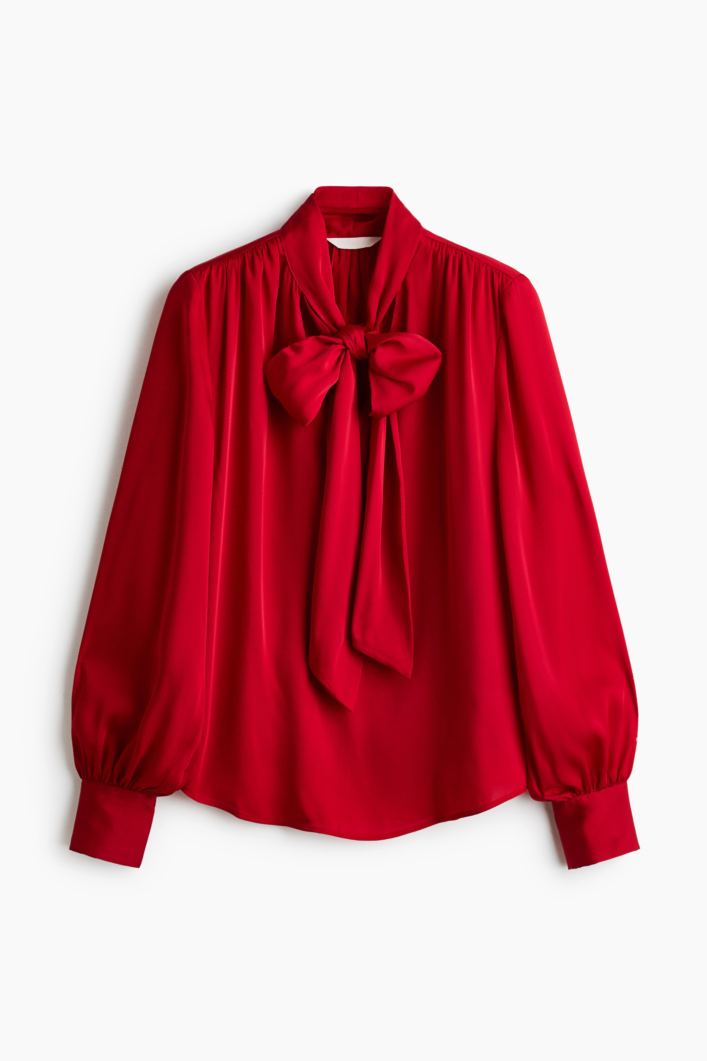 Scarf-collar blouse