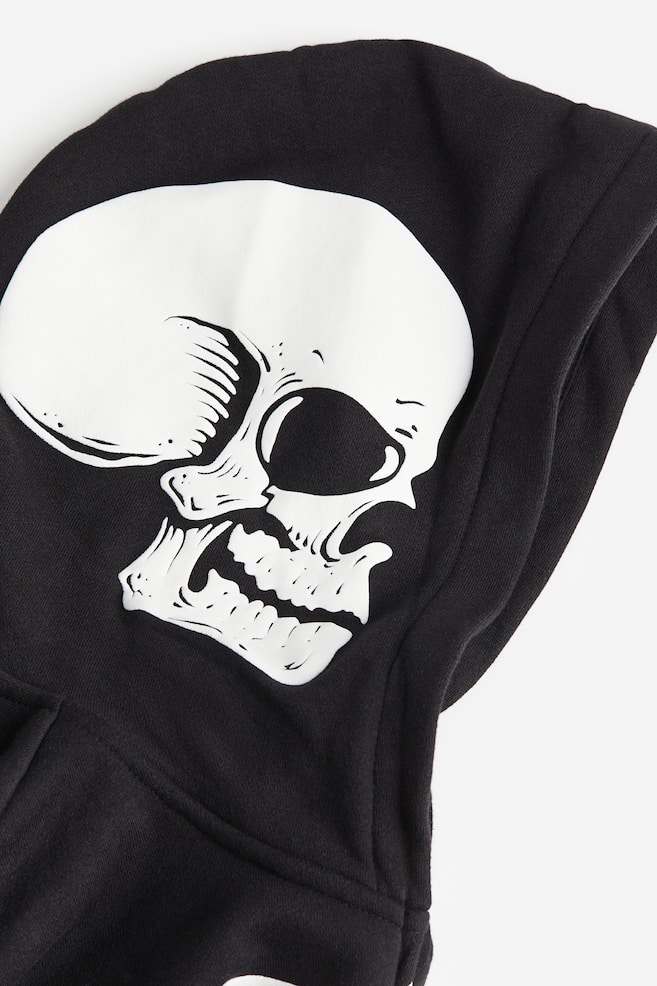 Hooded sweatshirt all-in-one suit - Black/Skeleton - 3