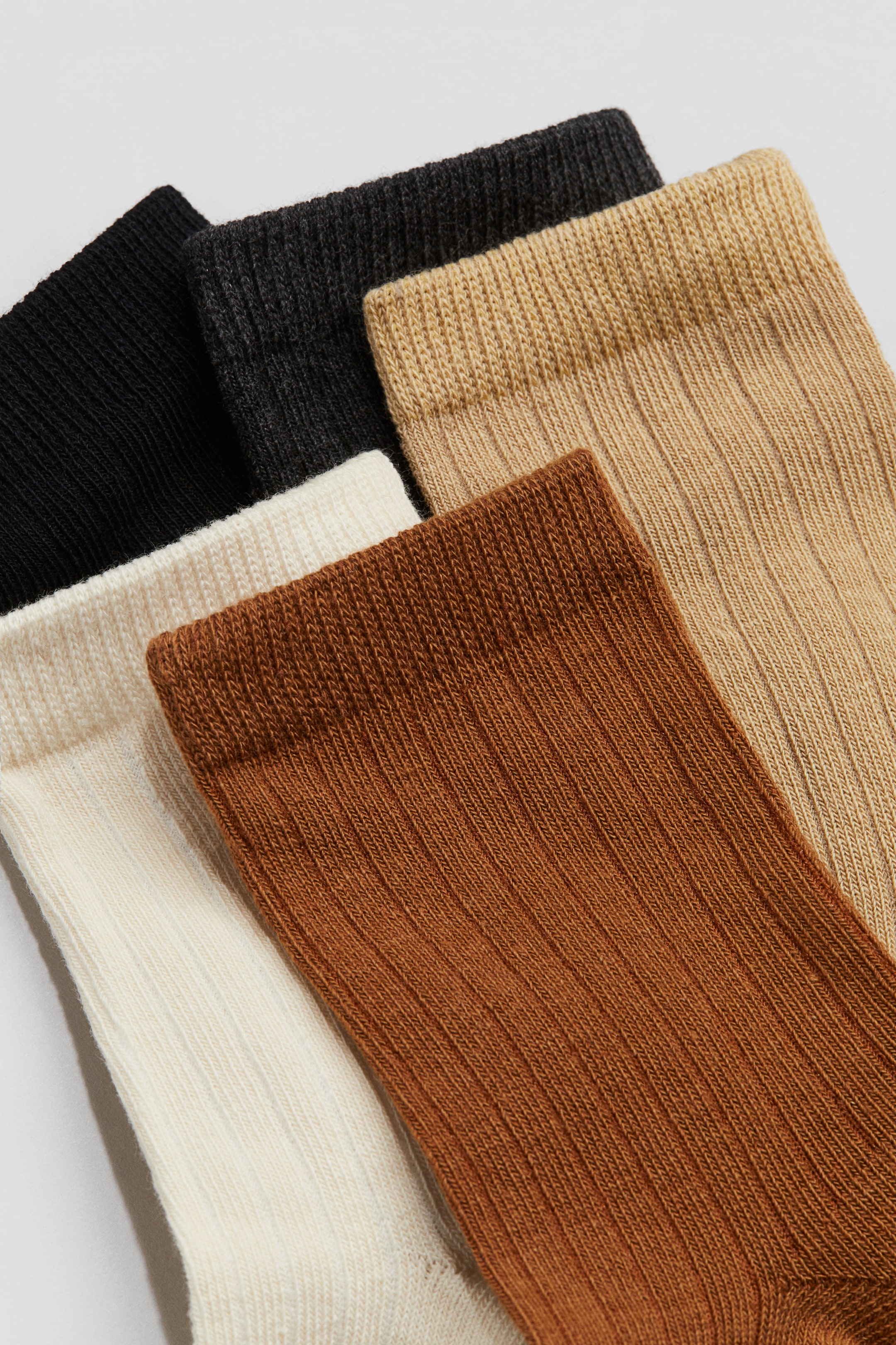 5-pack Ribbed Socks - Beige/gray - Kids | H&M US