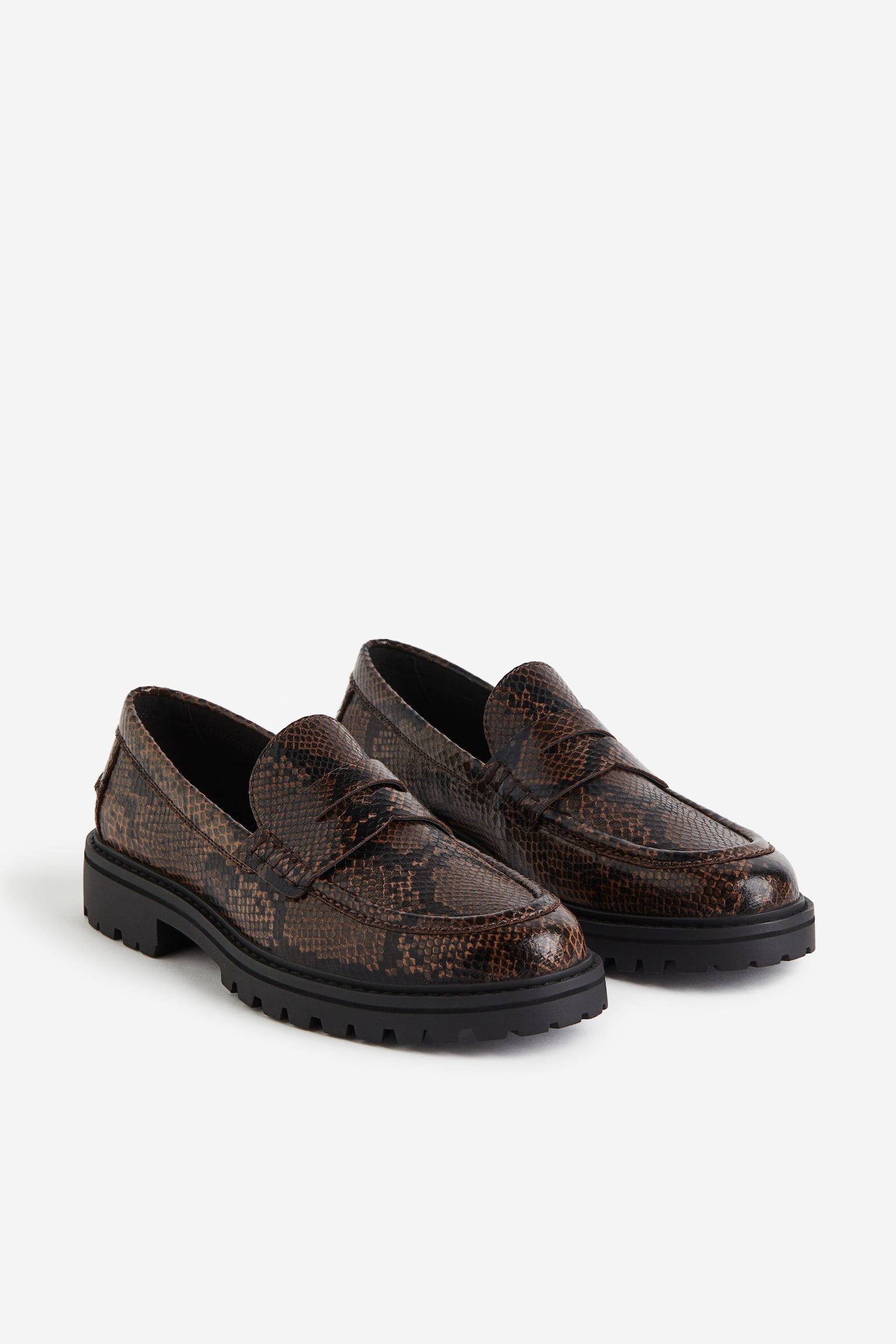 Chunky loafers - Brown/Snakeskin-patterned/Black/Dark brown - 3