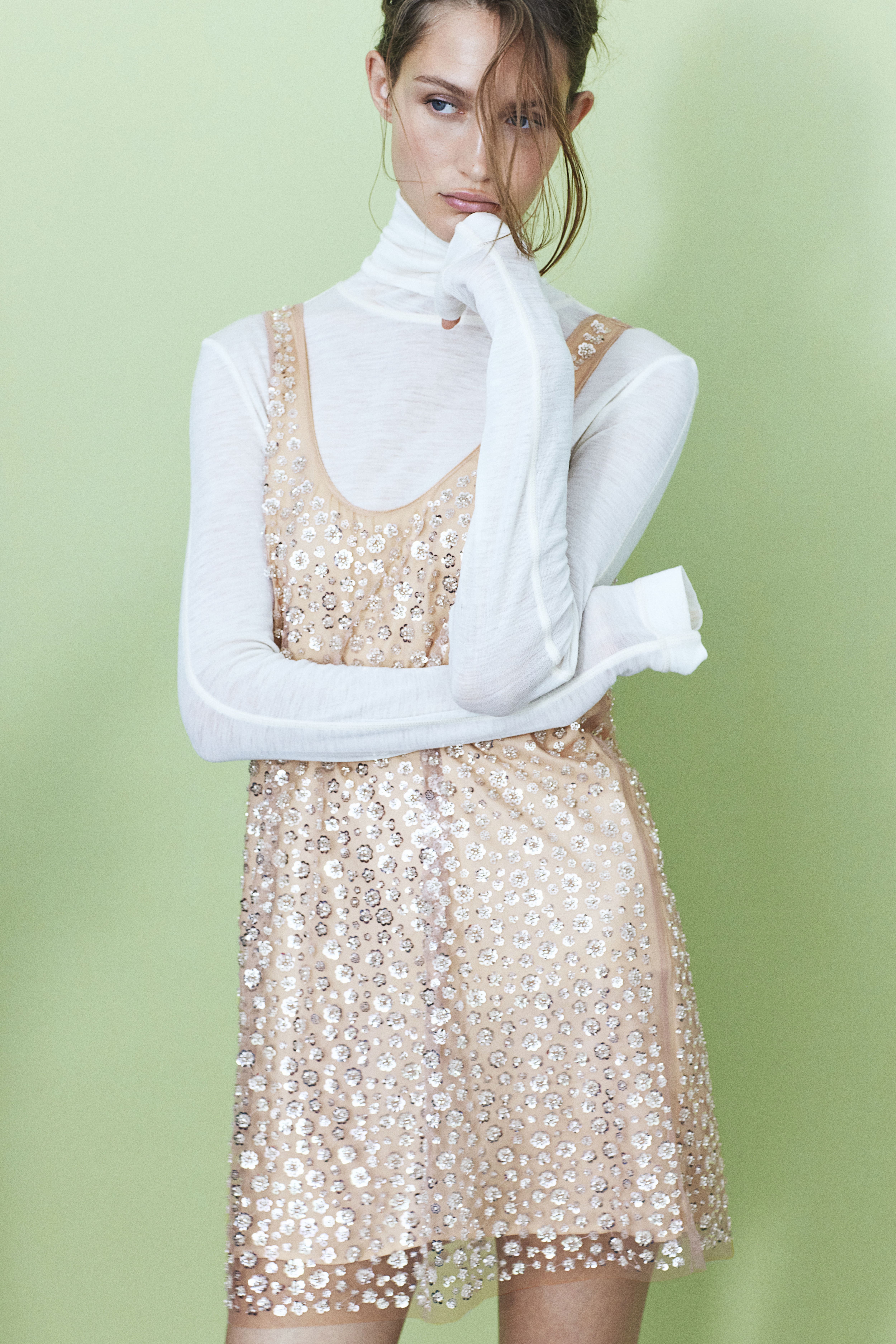 sequined dress