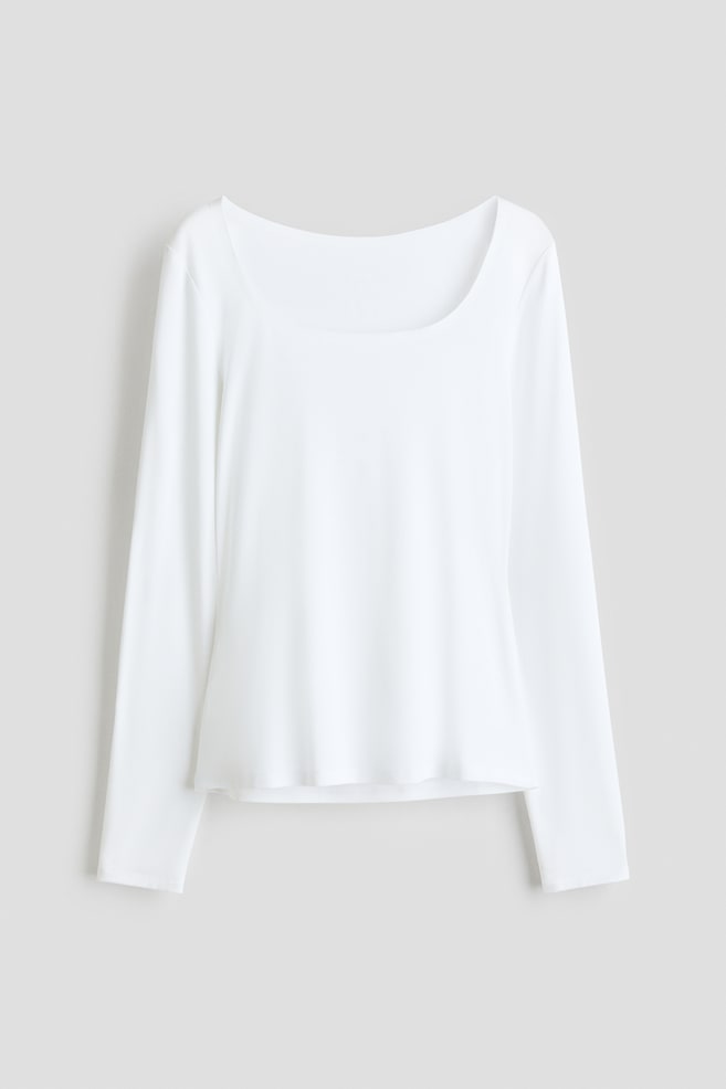 Warming top met lange mouwen - Slim Fit - Wit/Zwart/Donkerbruin - 1