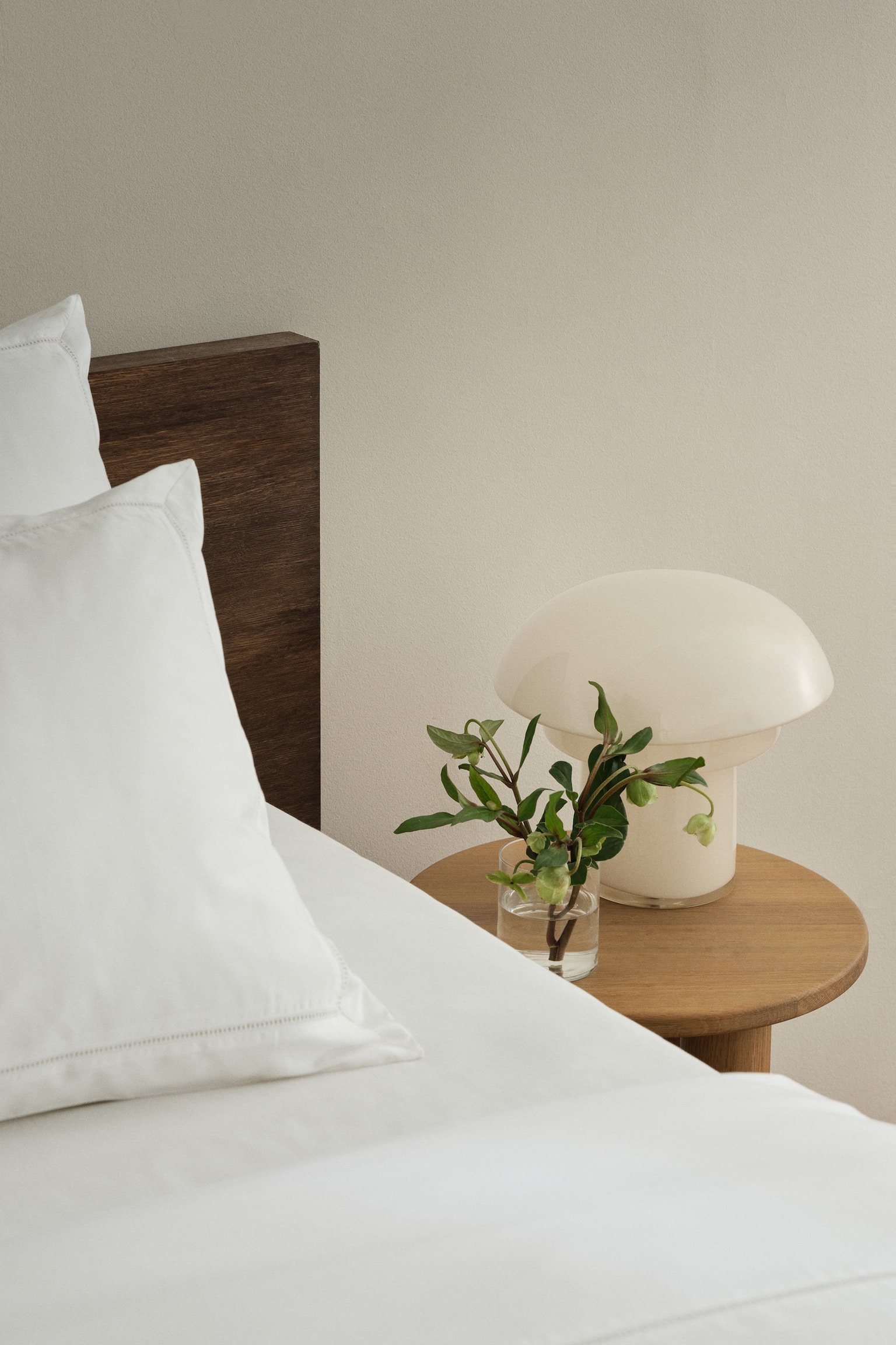 Glass table lamp - Bílá/Sand beige - 2