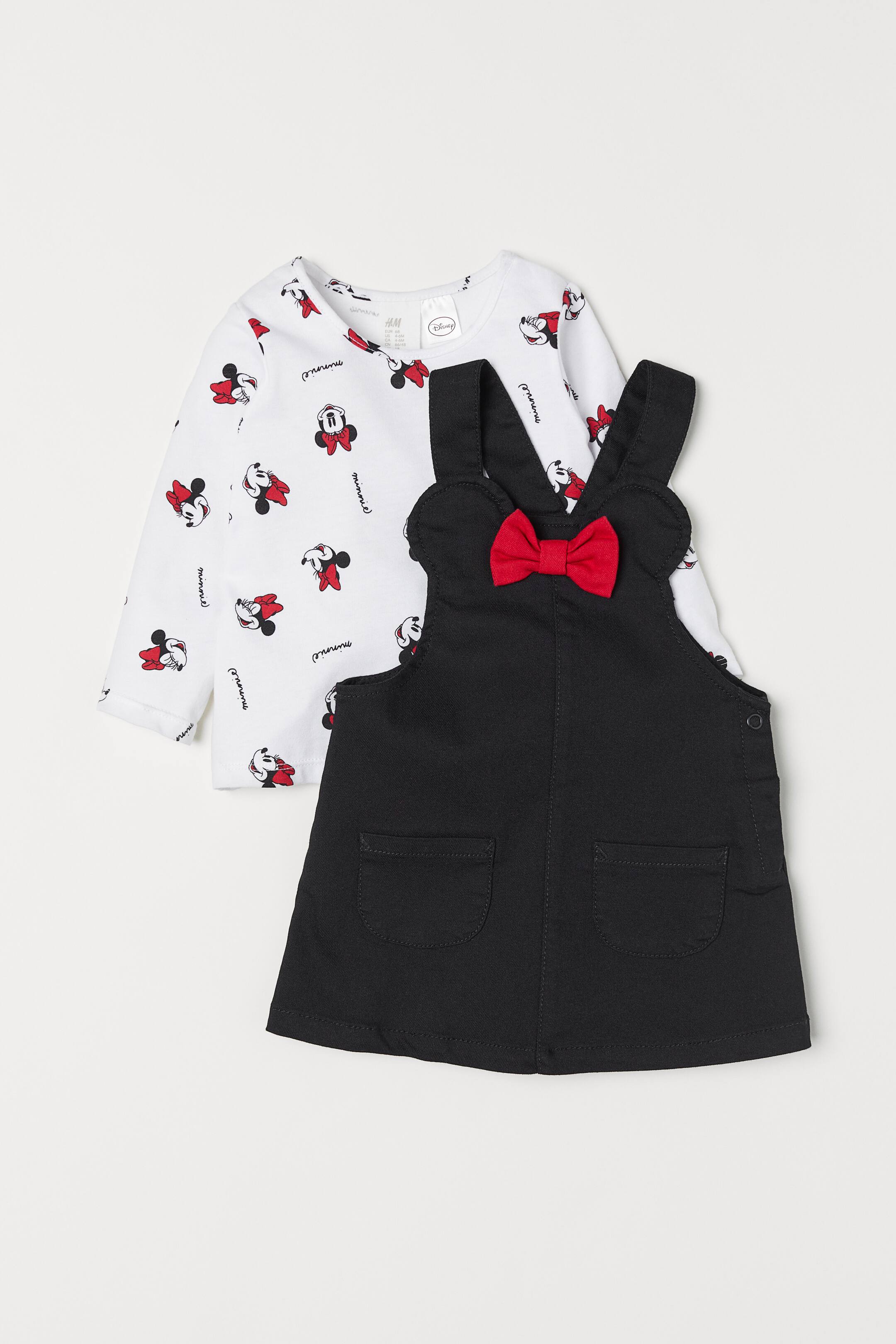 Zobacz większy obraz: Spódnica na szelkach i top - Biały/Czarny - Dziecko | H&M PL 1