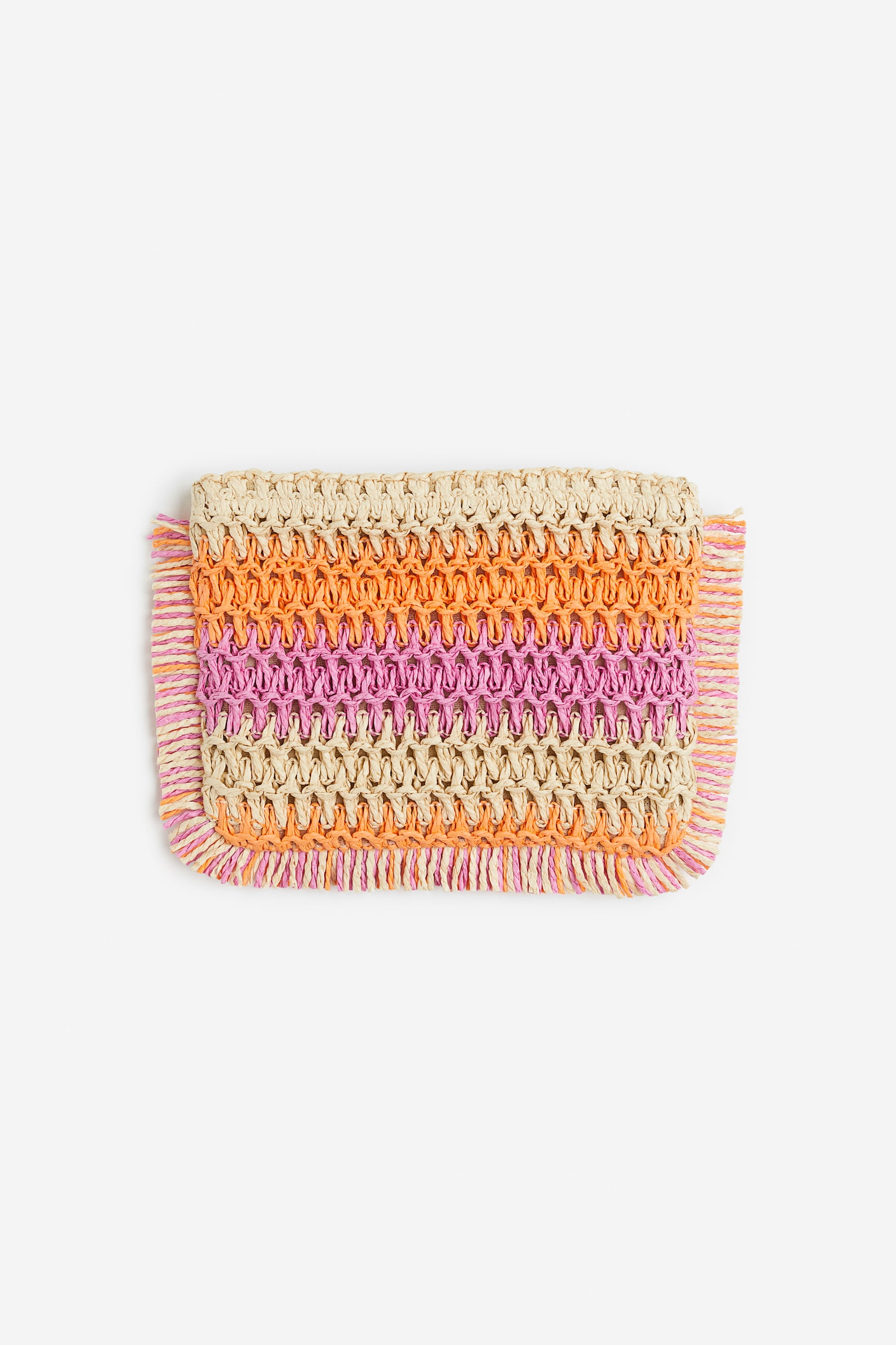 Straw Wallet - Orange/Stripe - 1