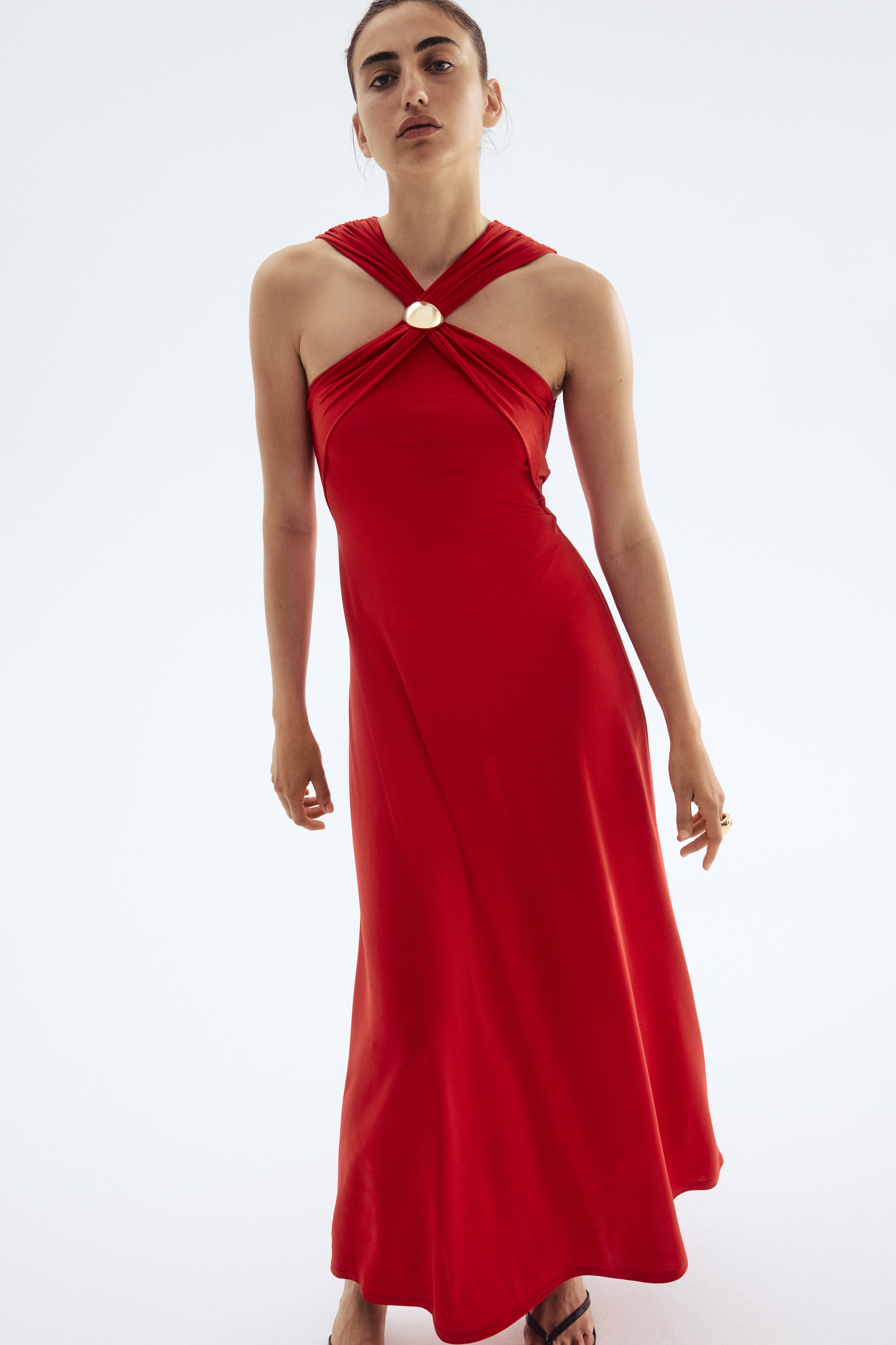green emerald velvet dress Rent HM Conscious Exclusive Dress