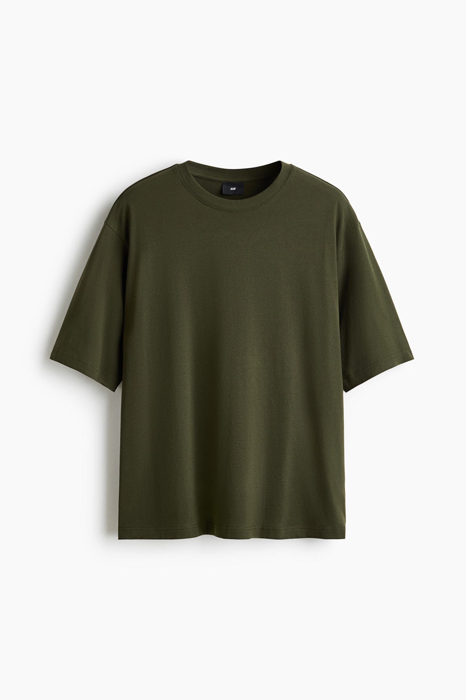 Футболки Relaxed-Fit для мужчин — H&M, цвет: Хаки зелёный / Полосатый — фото 7